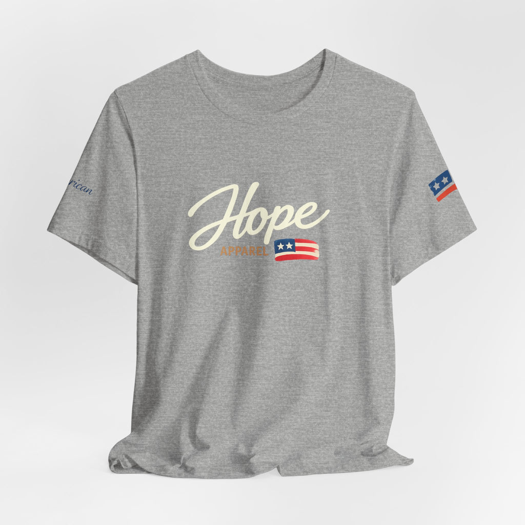 Hope Script Flag tee | American flag brushstroke design