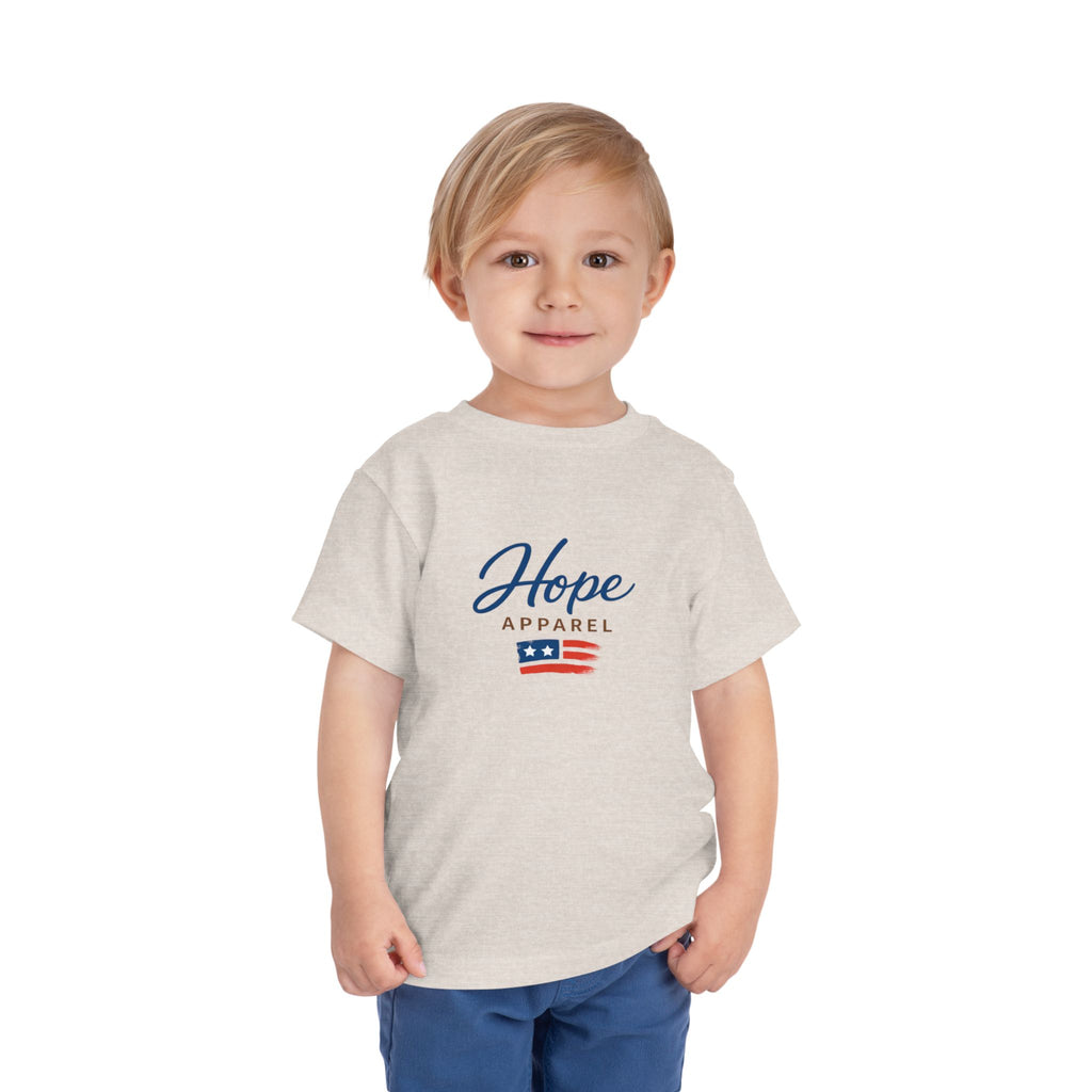Hope Apparel Flag Graphic Toddler Tee | Patriotic Stars Stripes