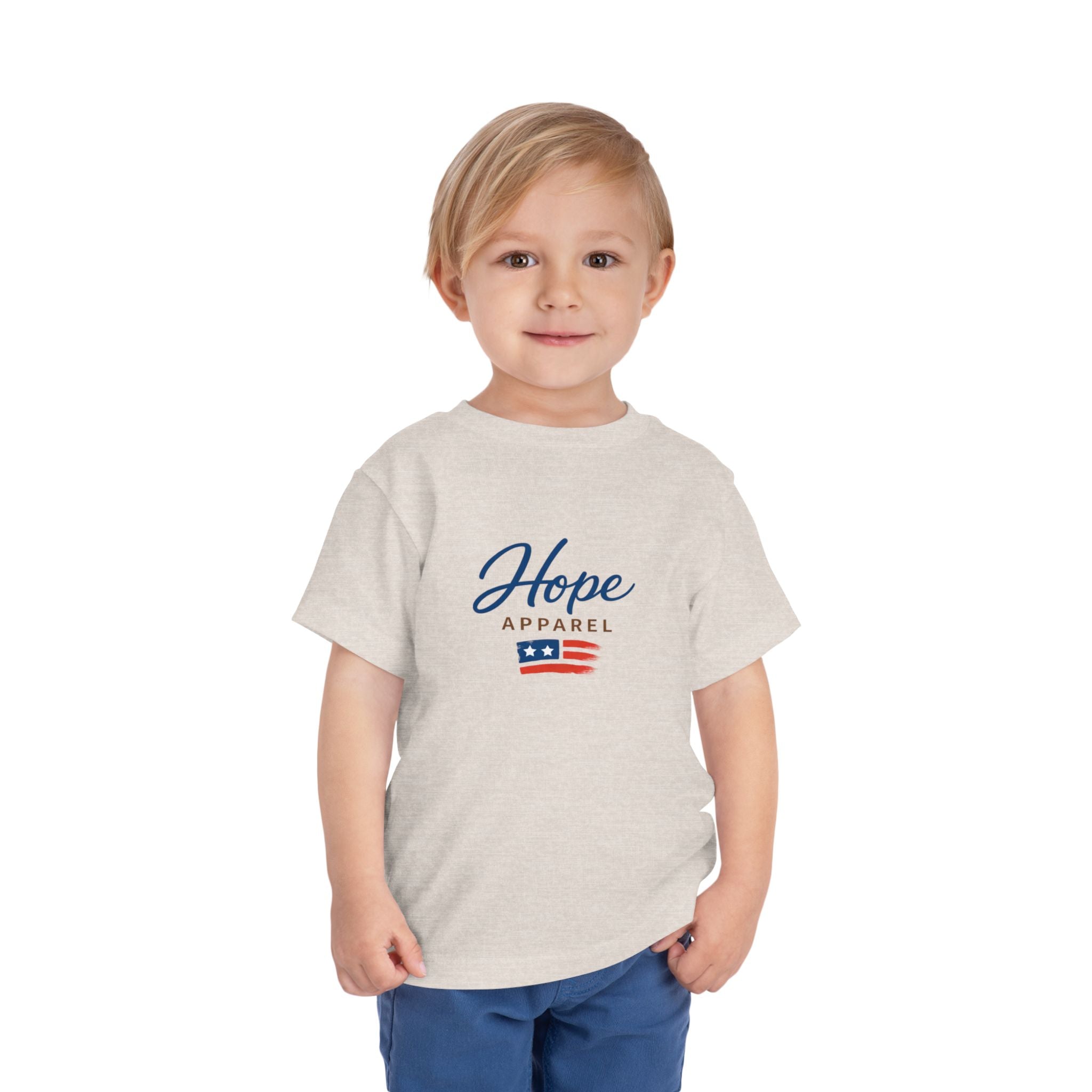 Hope Apparel Flag Graphic Toddler Tee | Patriotic Stars Stripes