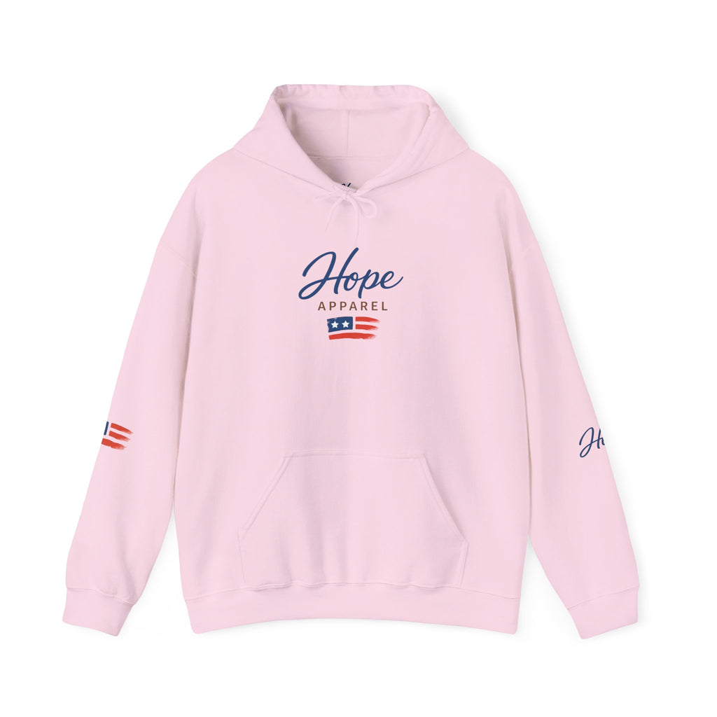 Hope Apparel Patriotic Hoodie — "For Every Kind of American" Flag Design