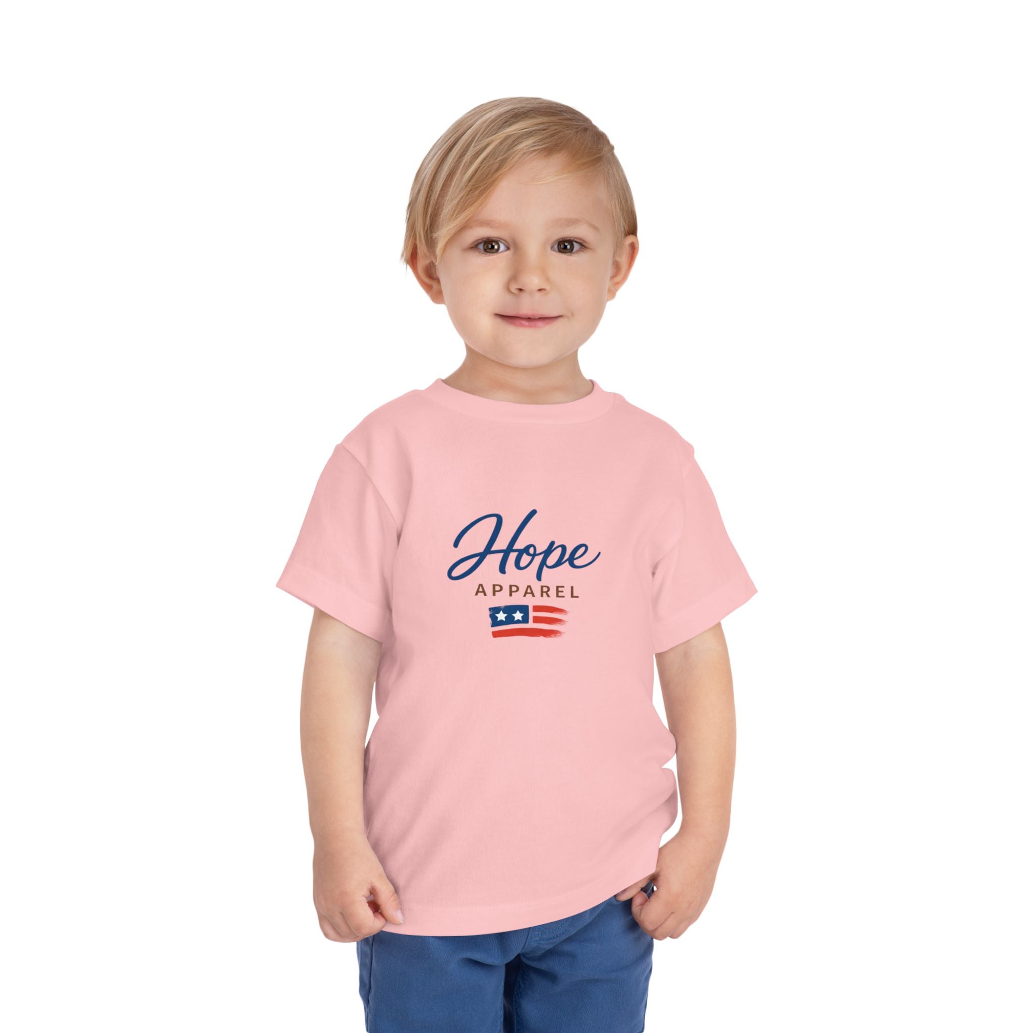 Hope Apparel Flag Graphic Toddler Tee | Patriotic Stars Stripes