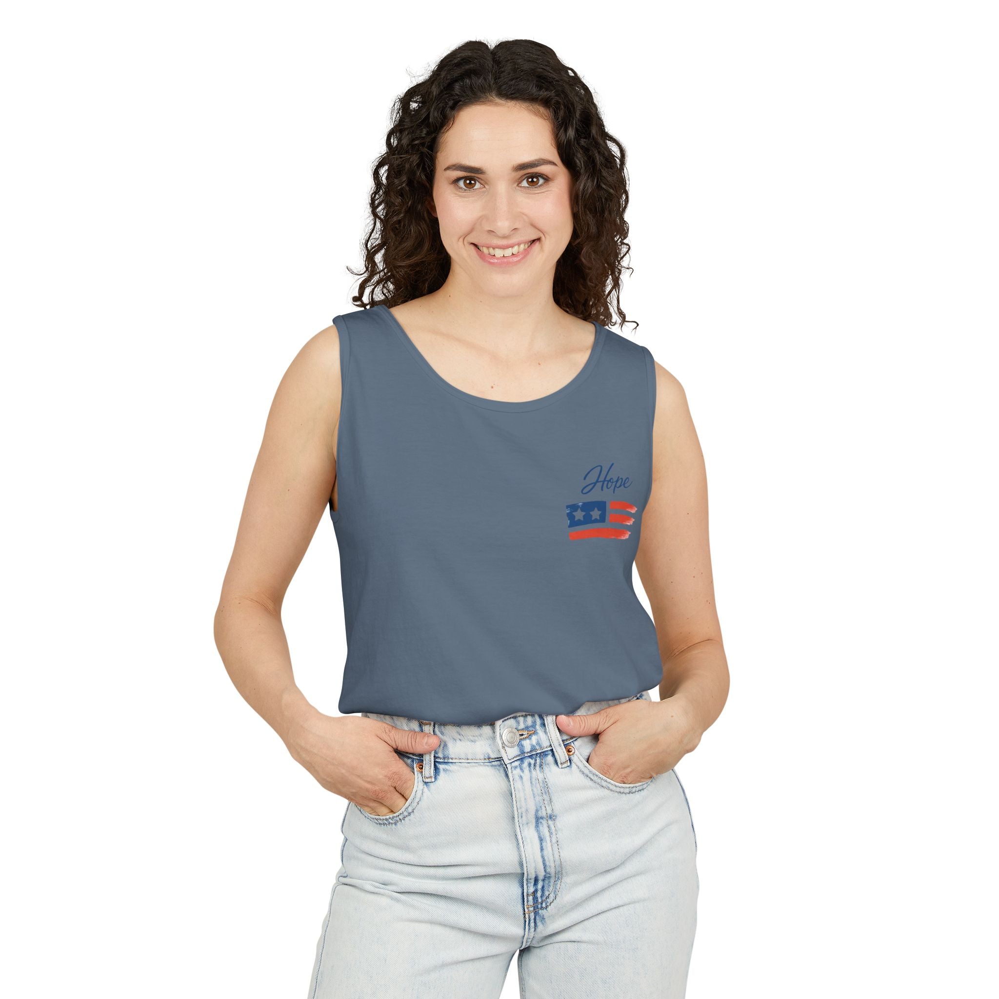 American Flag Brushstroke Tank Top | Hope Patriotic