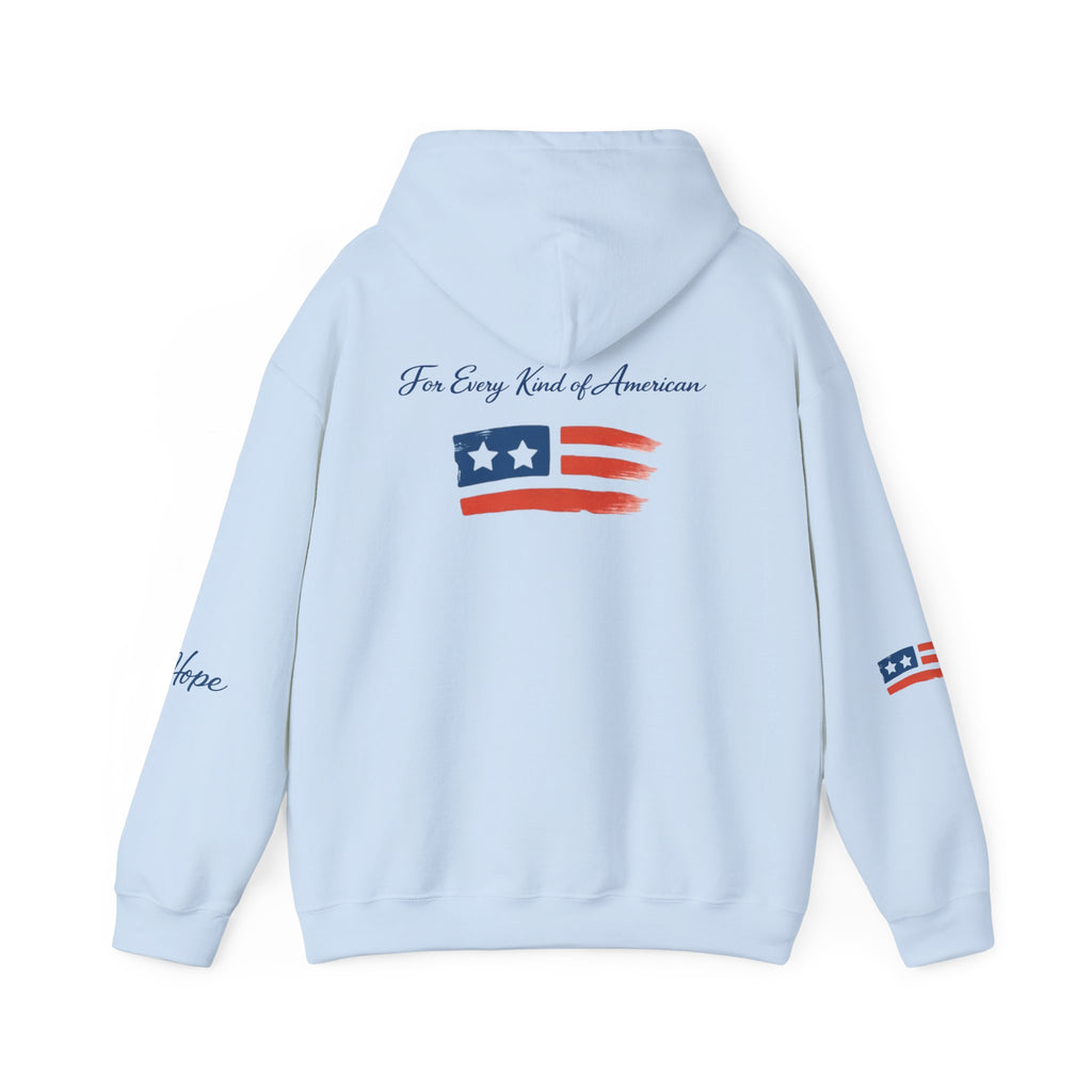 Hope Apparel Patriotic Hoodie — "For Every Kind of American" Flag Design