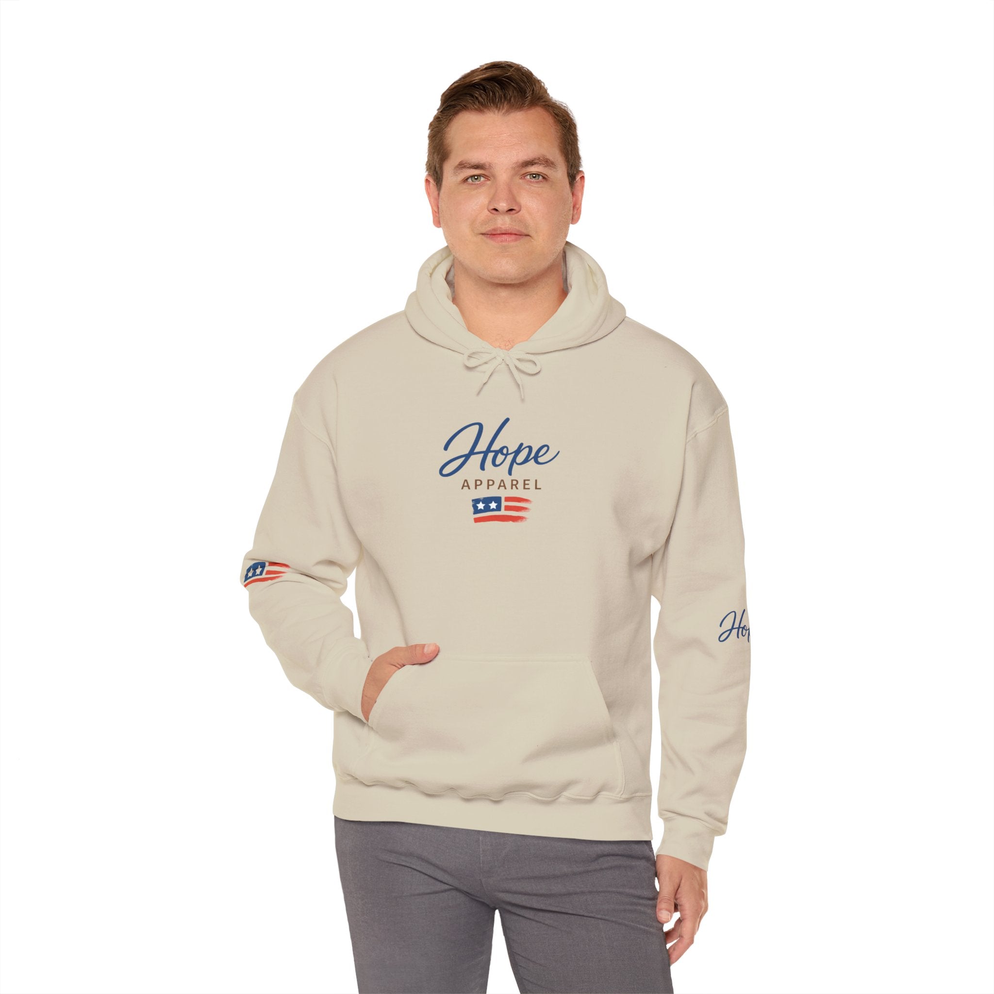 Hope Apparel Patriotic Hoodie — "For Every Kind of American" Flag Design