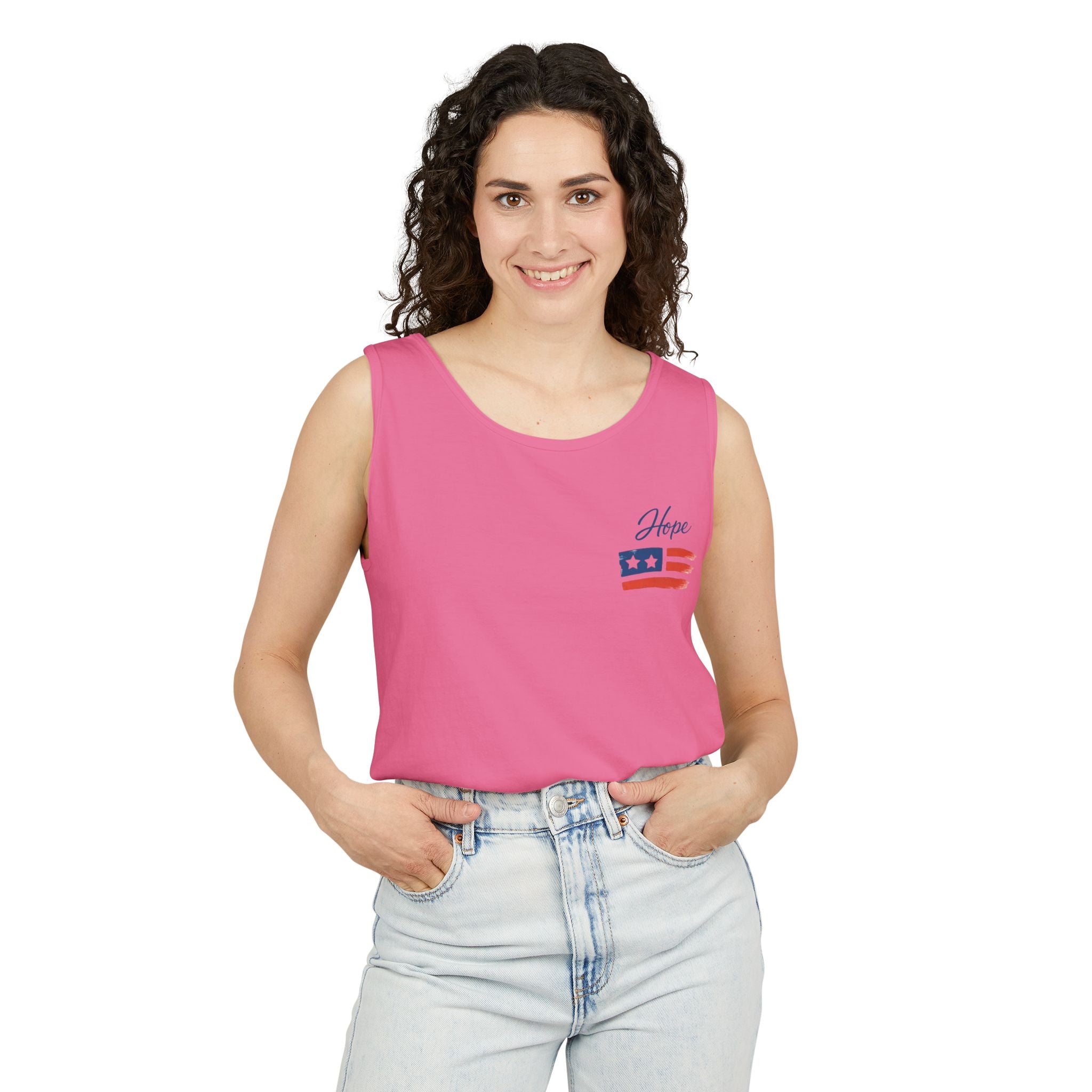 American Flag Brushstroke Tank Top | Hope Patriotic