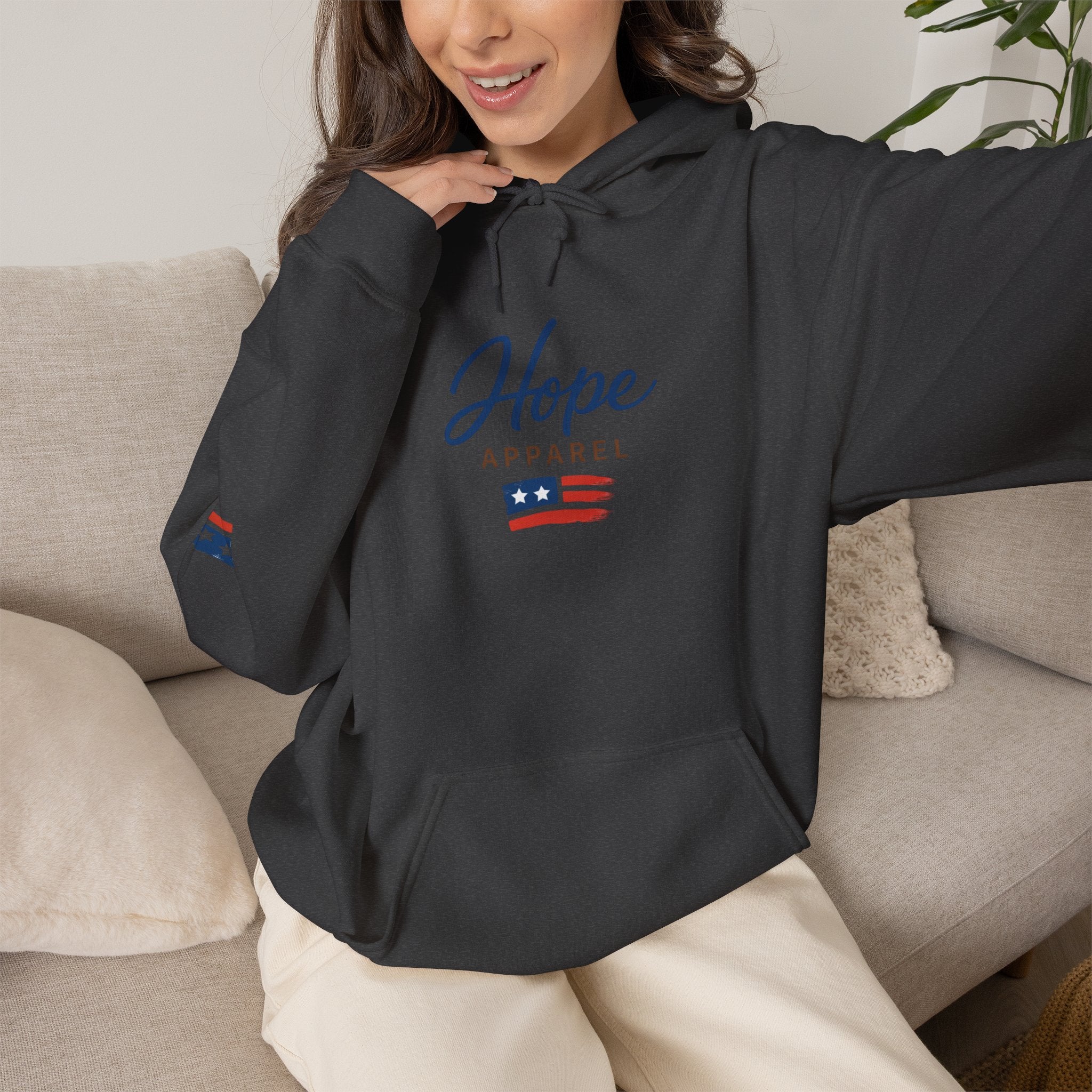 Hope Apparel Patriotic Hoodie — "For Every Kind of American" Flag Design