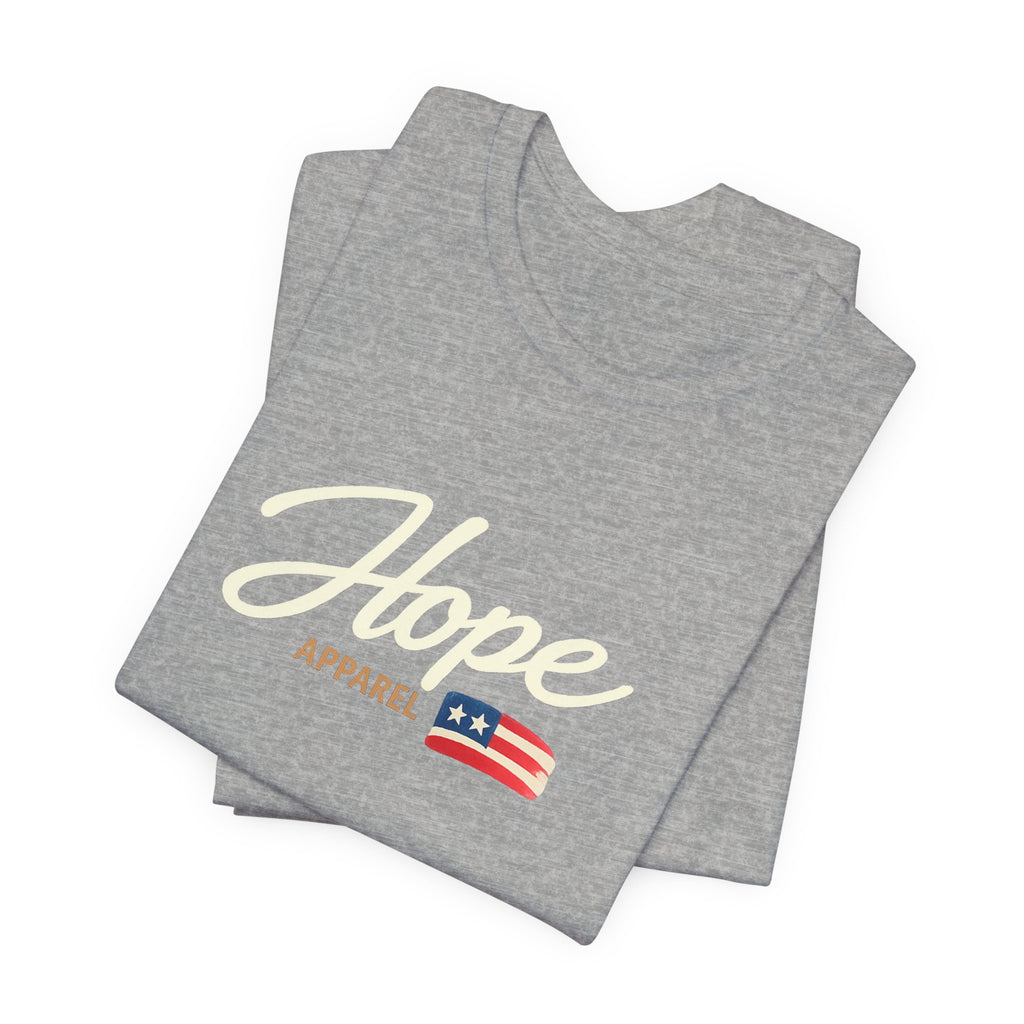 Hope Script Flag tee | American flag brushstroke design