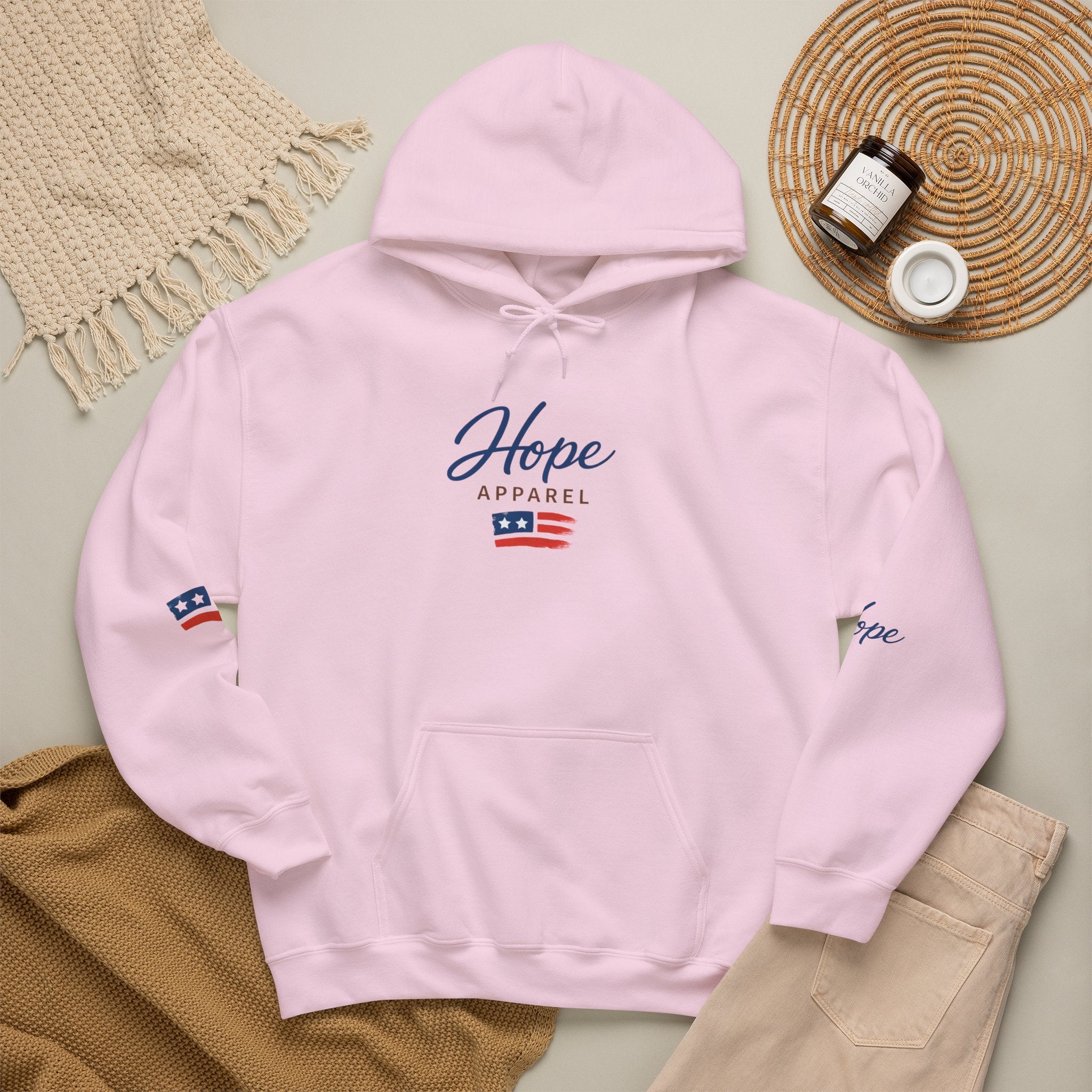 Hope Apparel Patriotic Hoodie — "For Every Kind of American" Flag Design