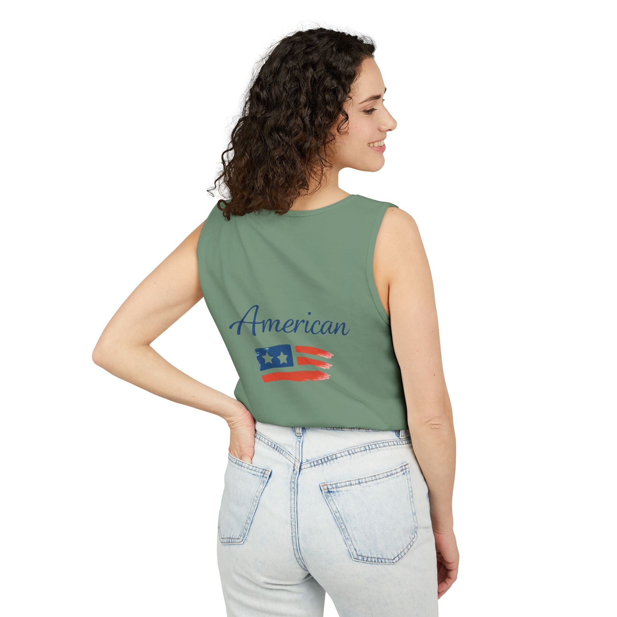 American Flag Brushstroke Tank Top | Hope Patriotic