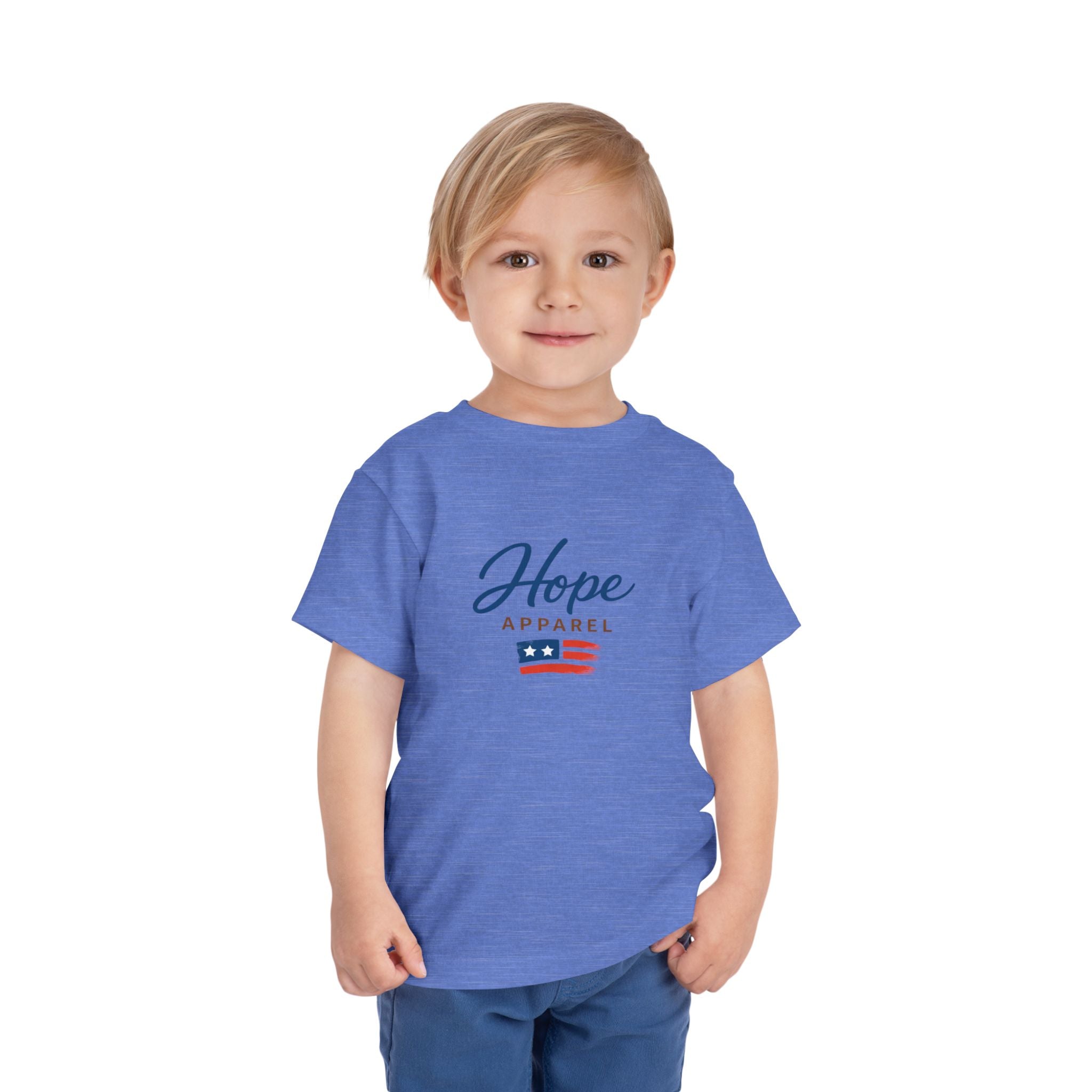 Hope Apparel Flag Graphic Toddler Tee | Patriotic Stars Stripes