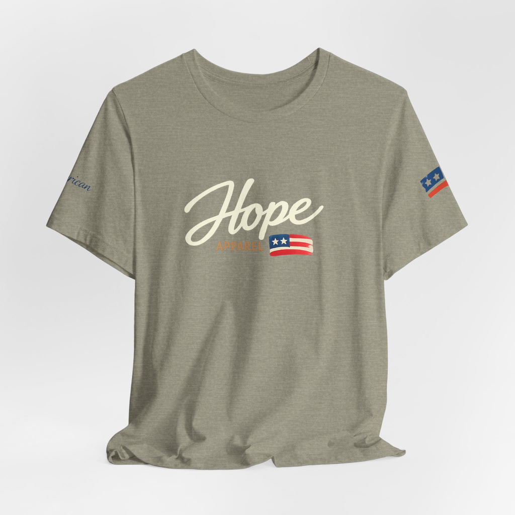 Hope Script Flag tee | American flag brushstroke design