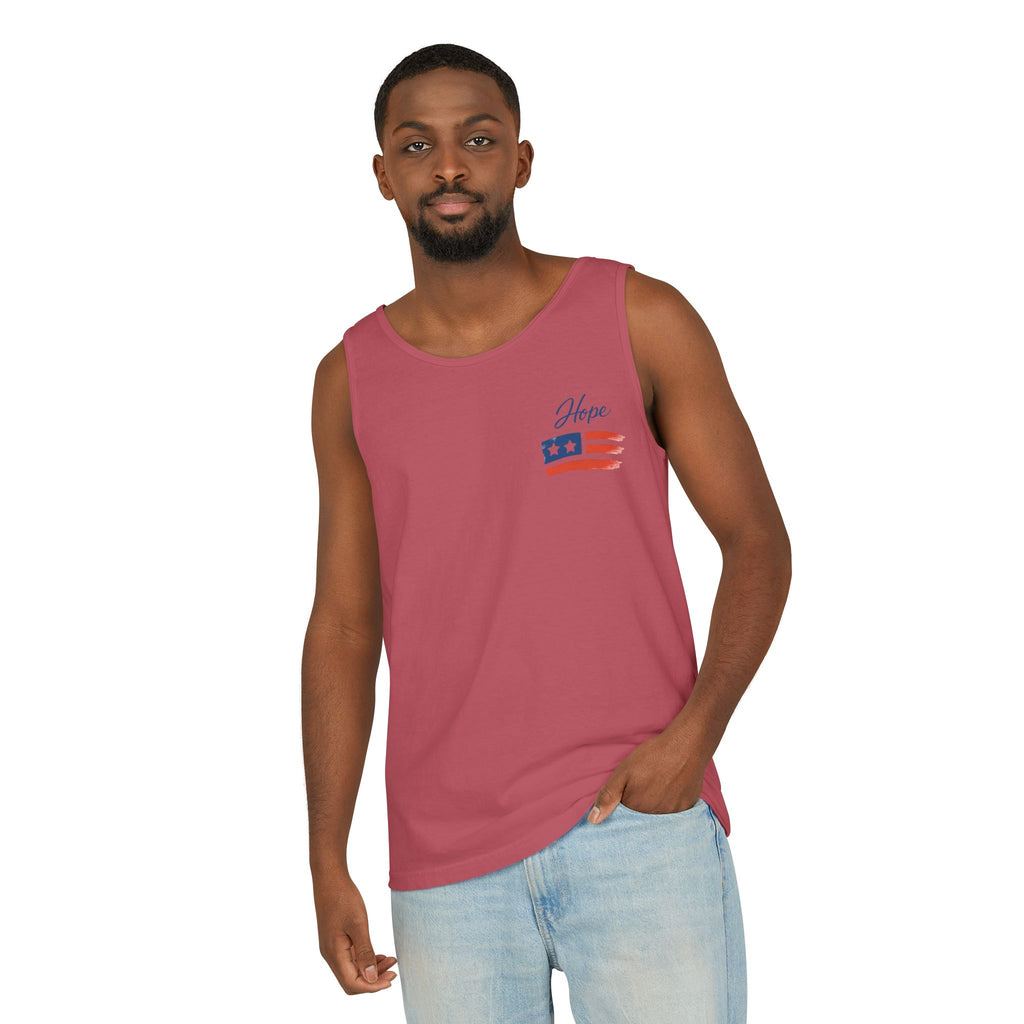 American Flag Brushstroke Tank Top | Hope Patriotic