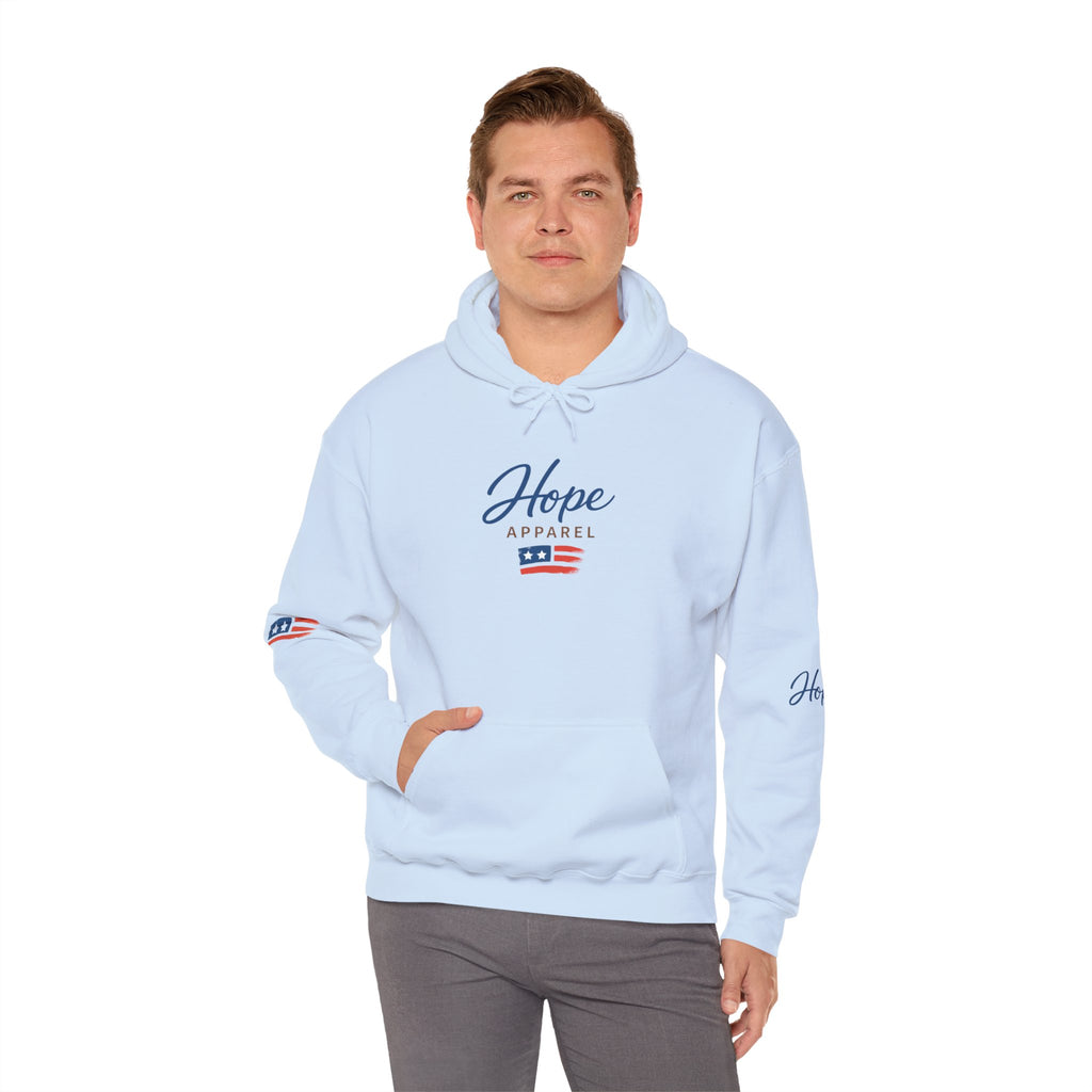 Hope Apparel Patriotic Hoodie — "For Every Kind of American" Flag Design