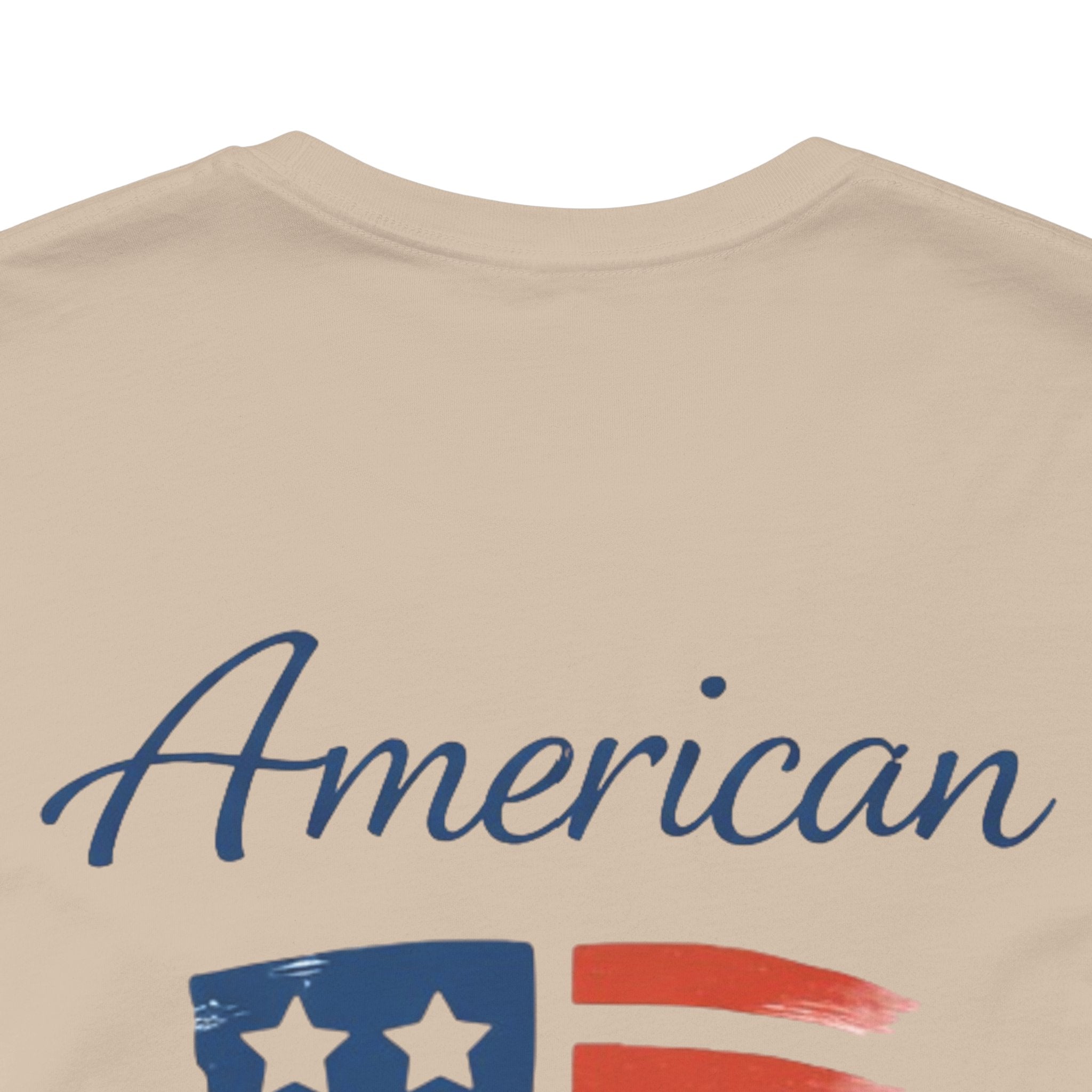 Hope Apparel Small Front - American Cursive Back Patriotic Tee - Unisex Jersey Short Sleeve Tee
