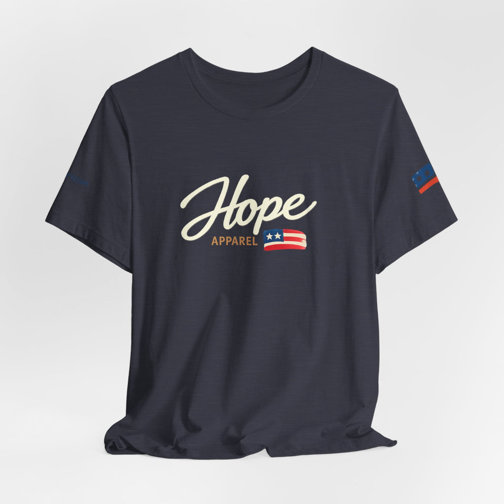 Hope Script Flag tee | American flag brushstroke design