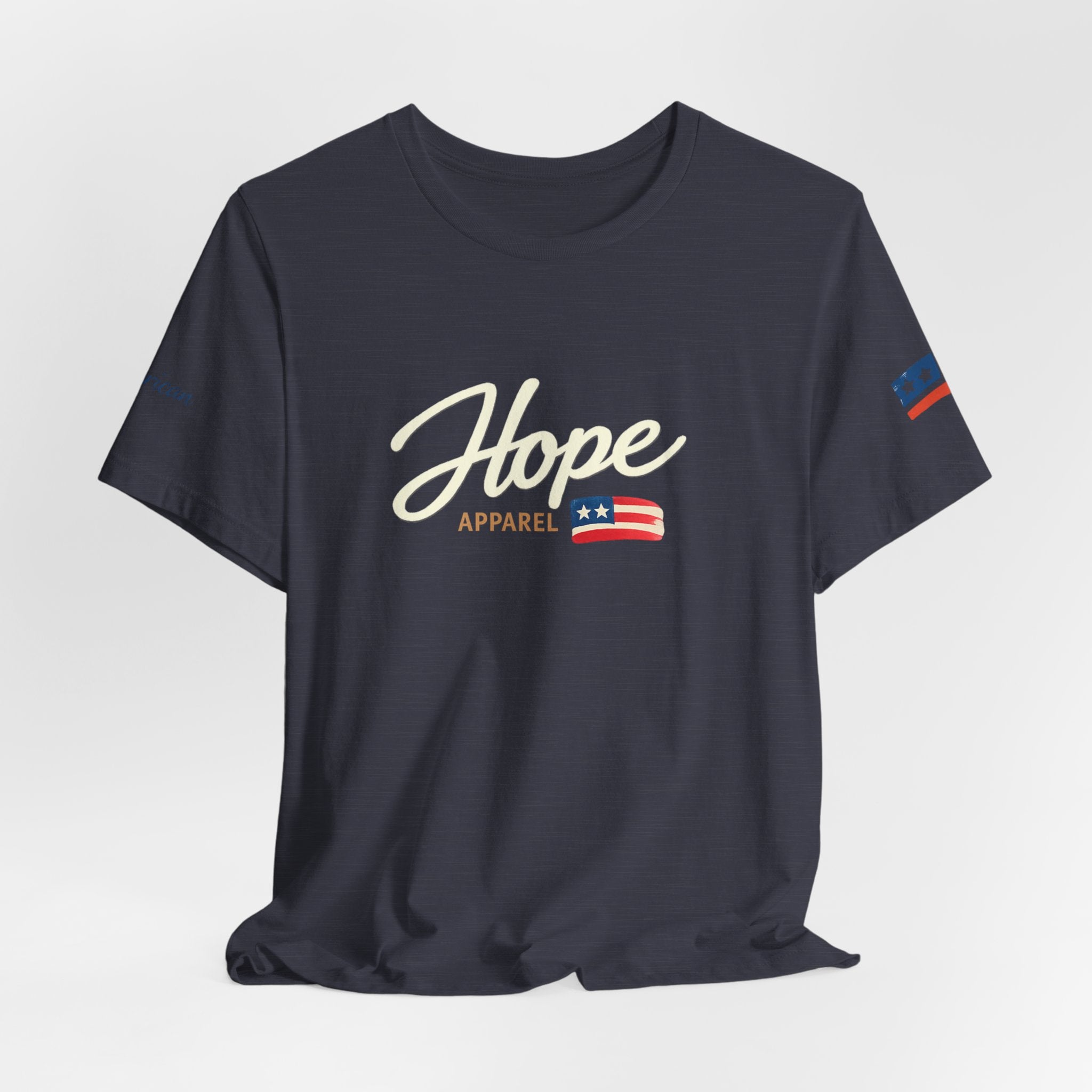Hope Script Flag tee | American flag brushstroke design