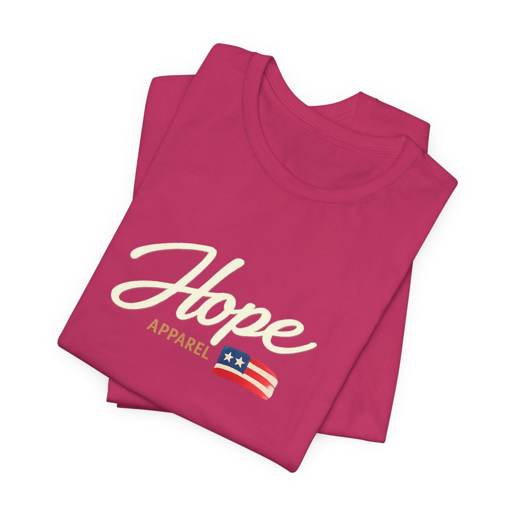 Hope Script Flag tee | American flag brushstroke design