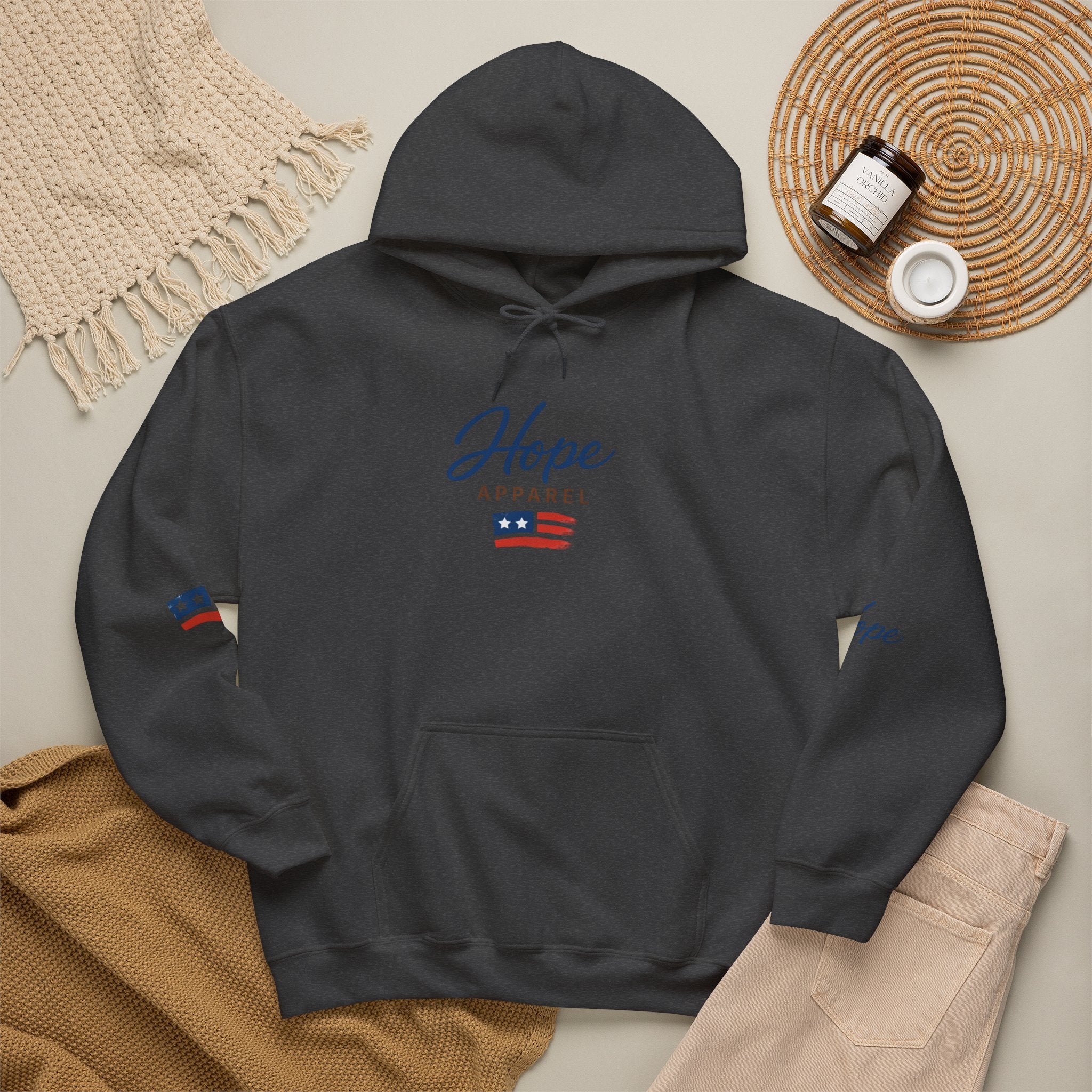 Hope Apparel Patriotic Hoodie — "For Every Kind of American" Flag Design