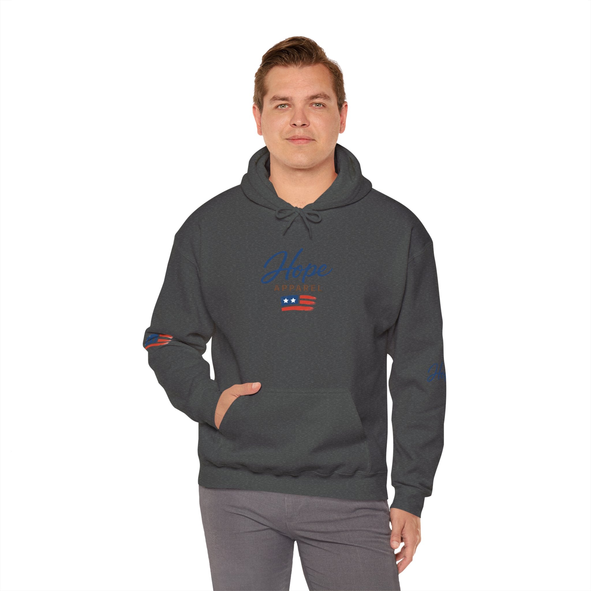 Hope Apparel Patriotic Hoodie — "For Every Kind of American" Flag Design