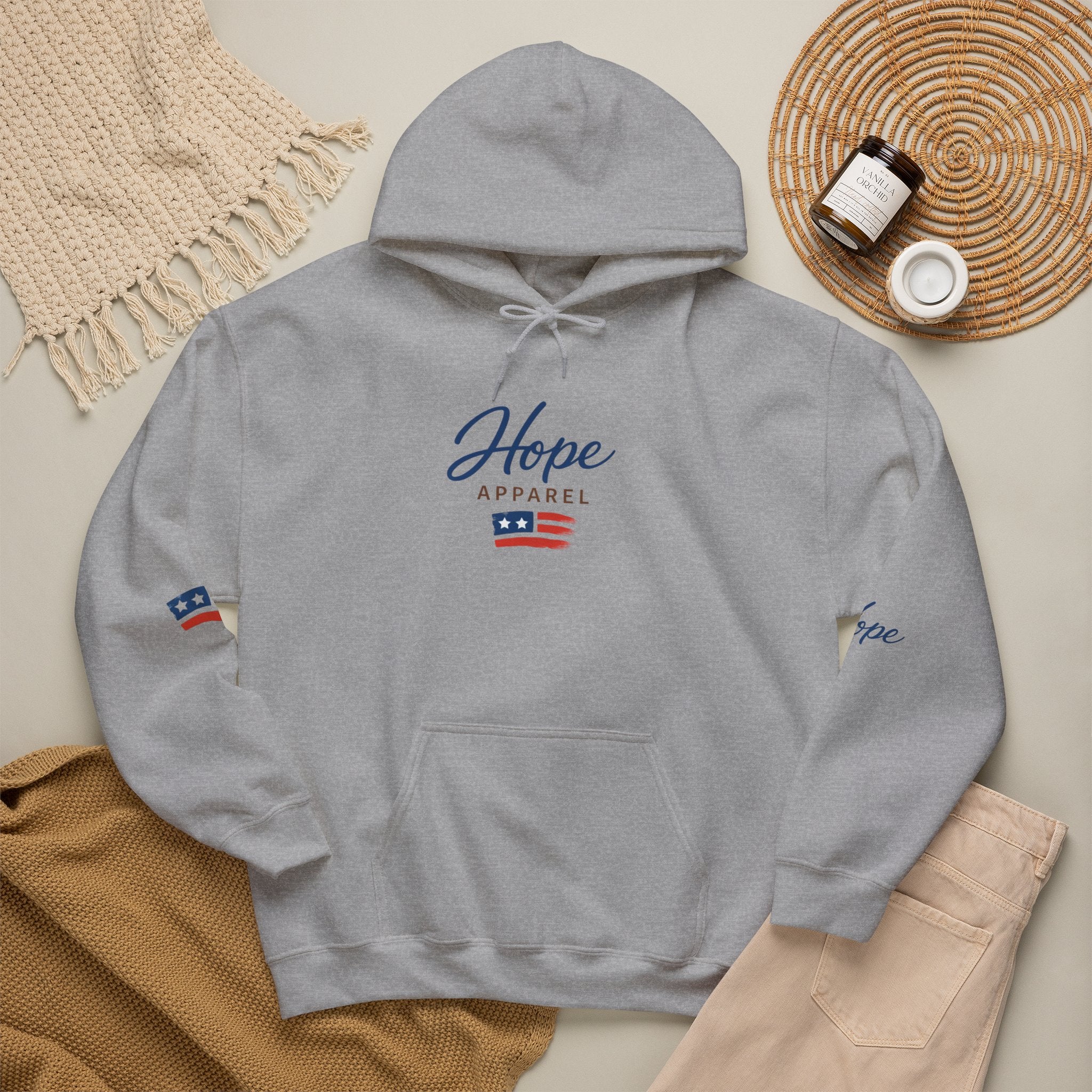 Hope Apparel Patriotic Hoodie — "For Every Kind of American" Flag Design