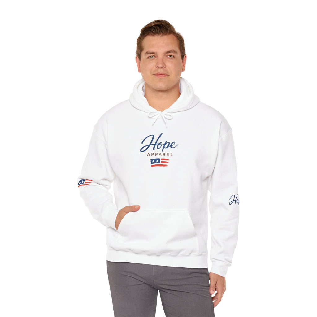 Hope Apparel Patriotic Hoodie — "For Every Kind of American" Flag Design