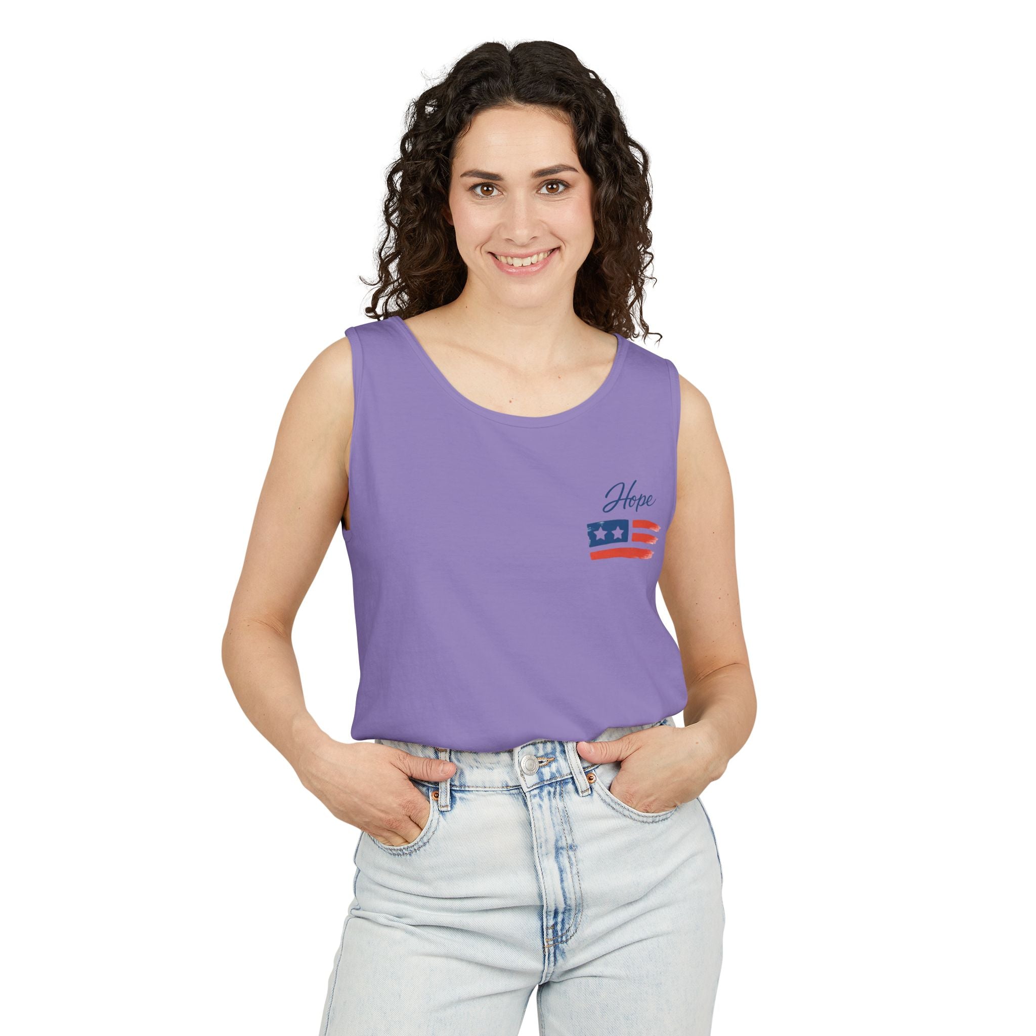 American Flag Brushstroke Tank Top | Hope Patriotic
