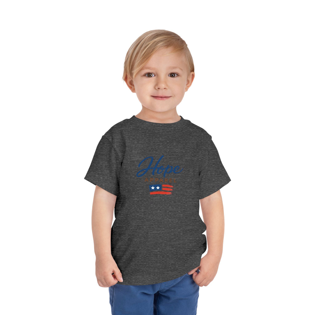 Hope Apparel Flag Graphic Toddler Tee | Patriotic Stars Stripes