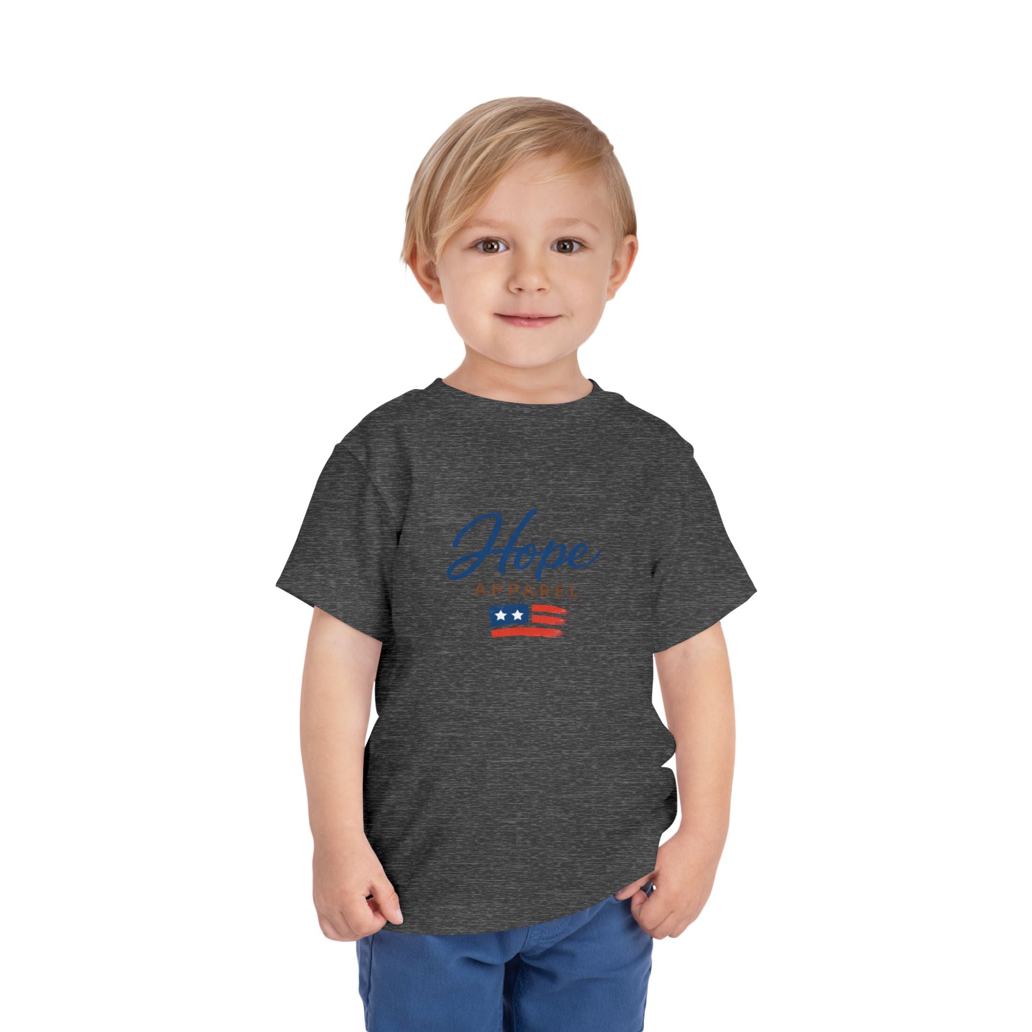 Hope Apparel Flag Graphic Toddler Tee | Patriotic Stars Stripes