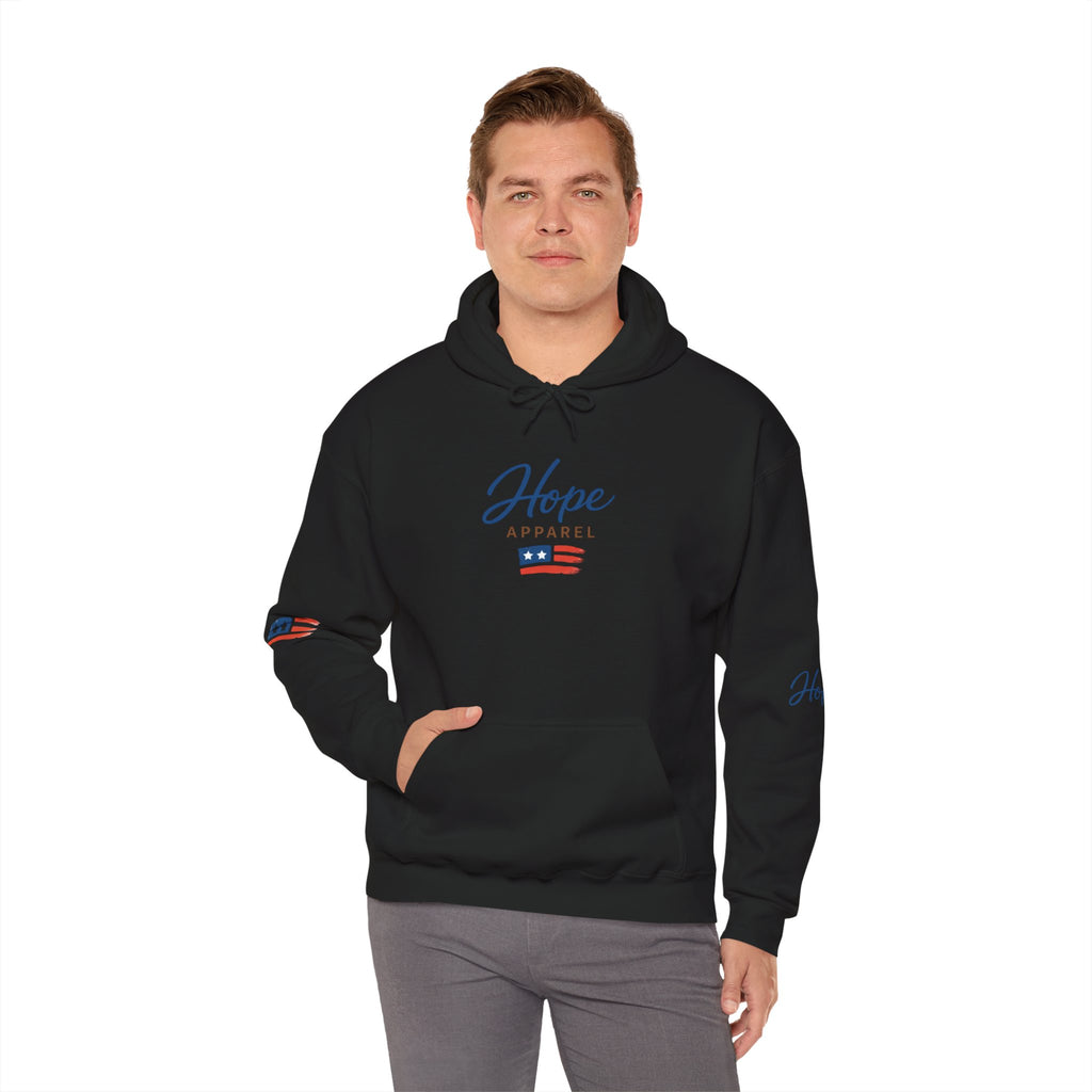 Hope Apparel Patriotic Hoodie — "For Every Kind of American" Flag Design