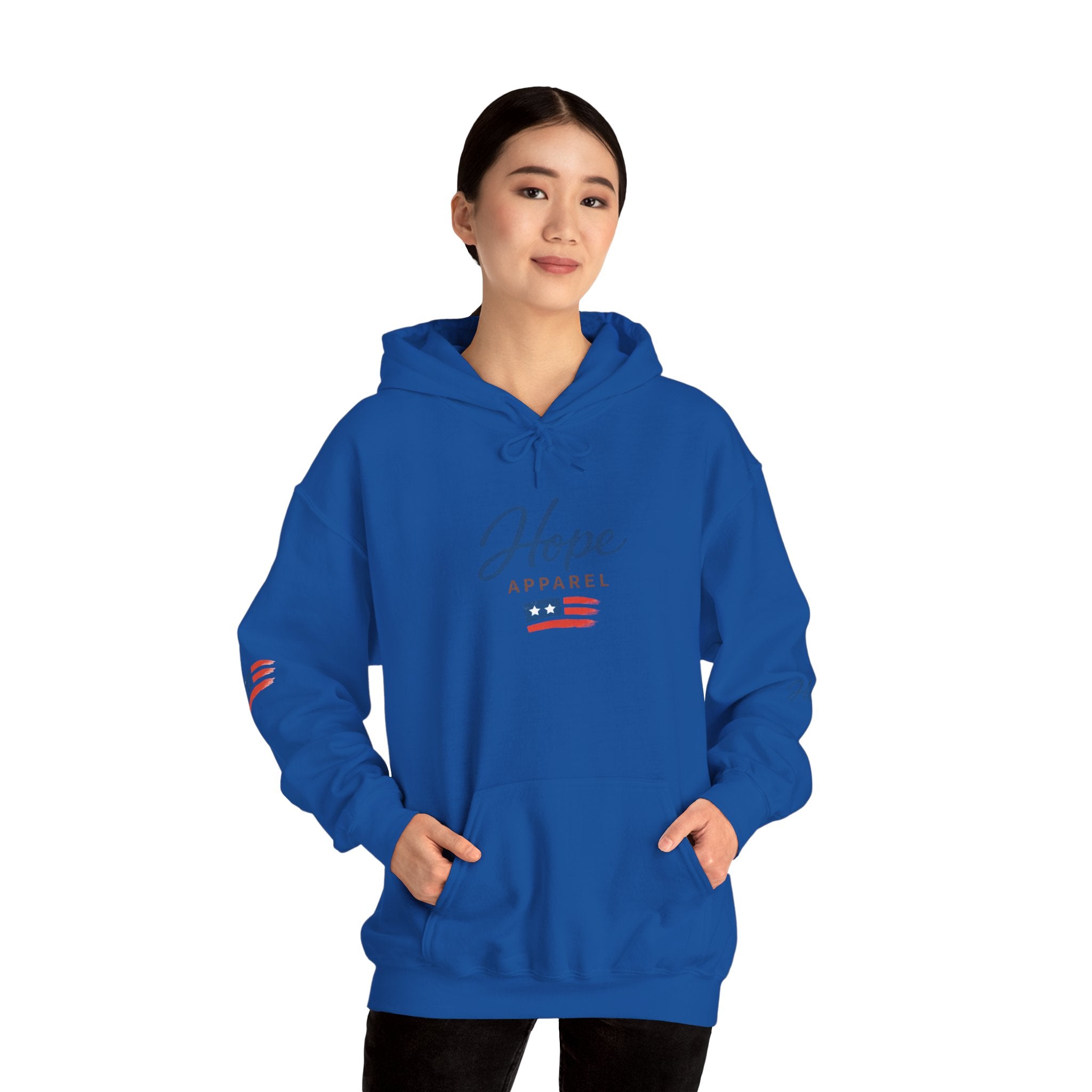 Hope Apparel Patriotic Hoodie — "For Every Kind of American" Flag Design