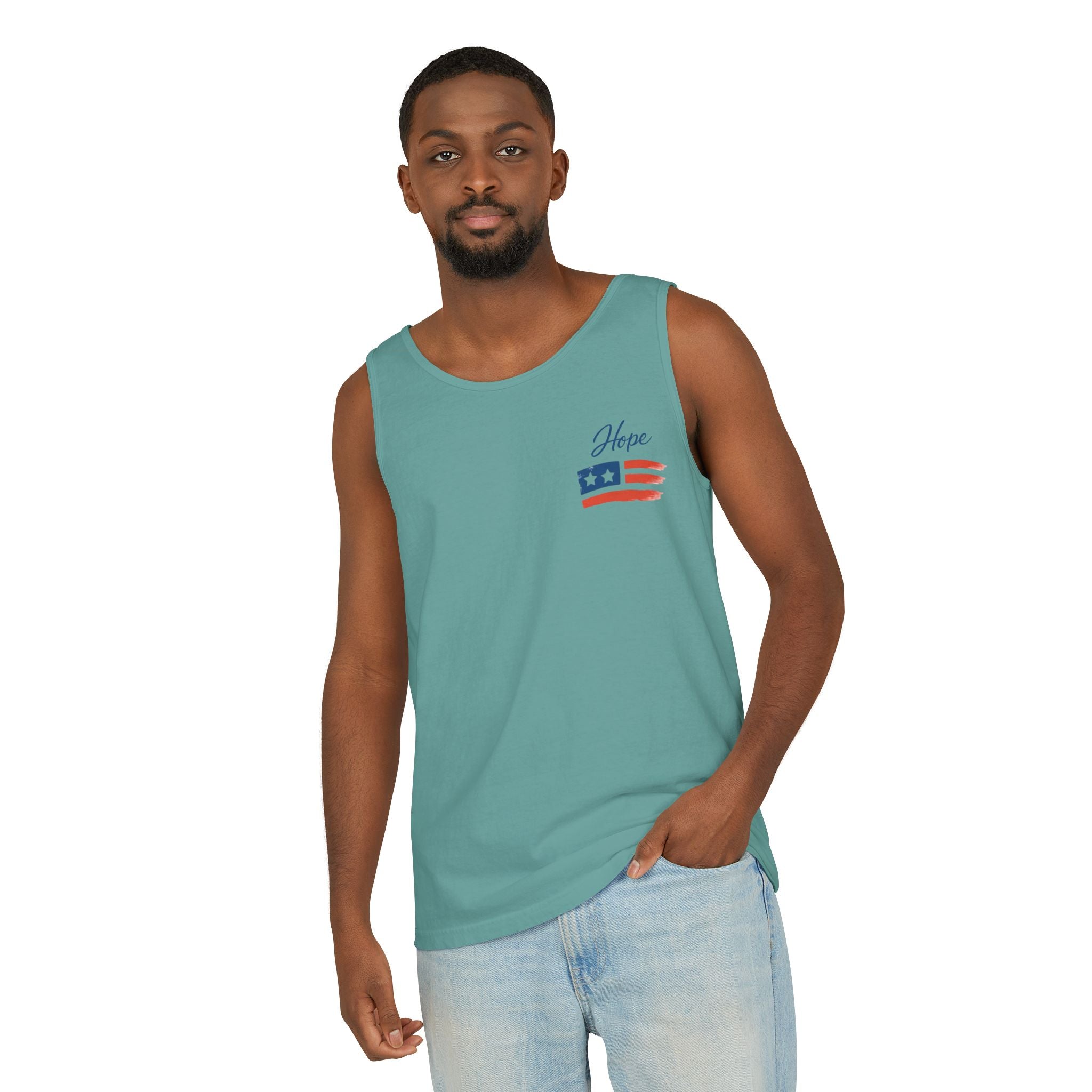 American Flag Brushstroke Tank Top | Hope Patriotic