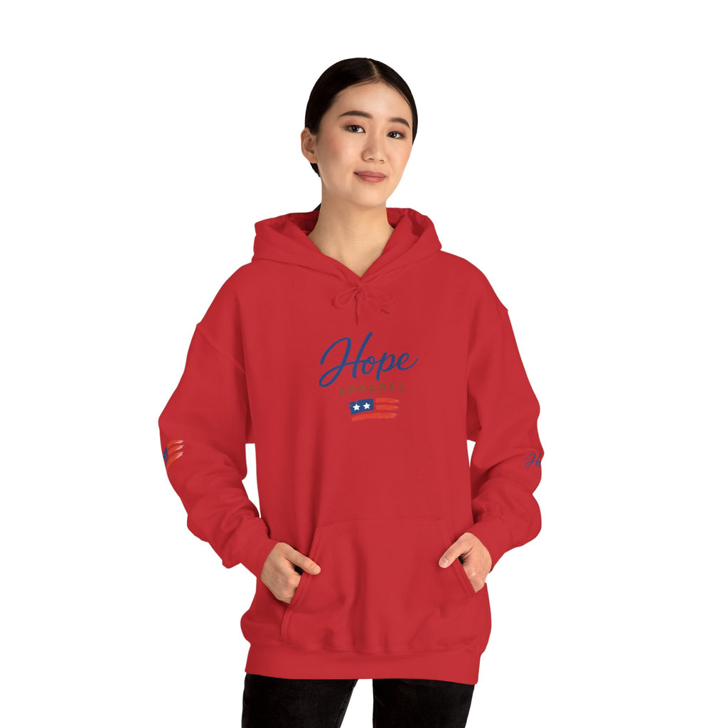 Hope Apparel Patriotic Hoodie — "For Every Kind of American" Flag Design