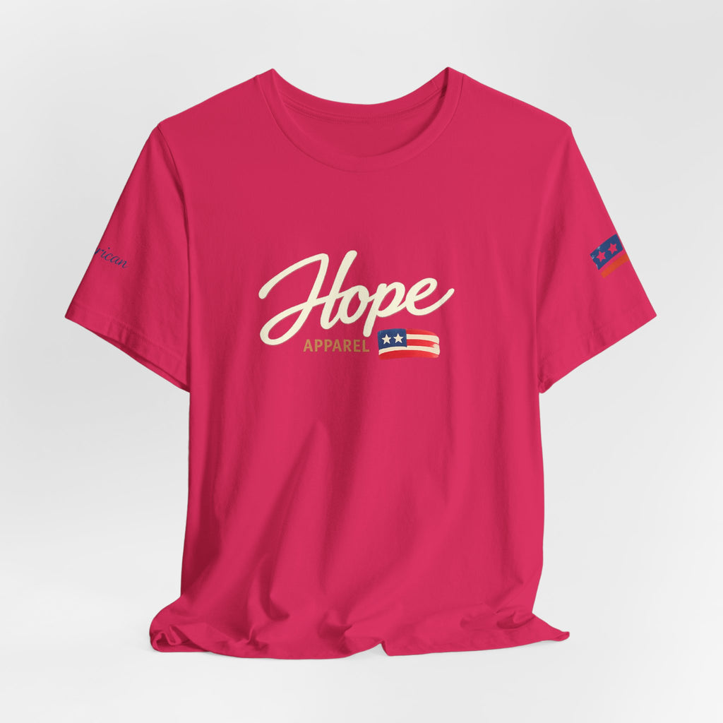 Hope Script Flag tee | American flag brushstroke design