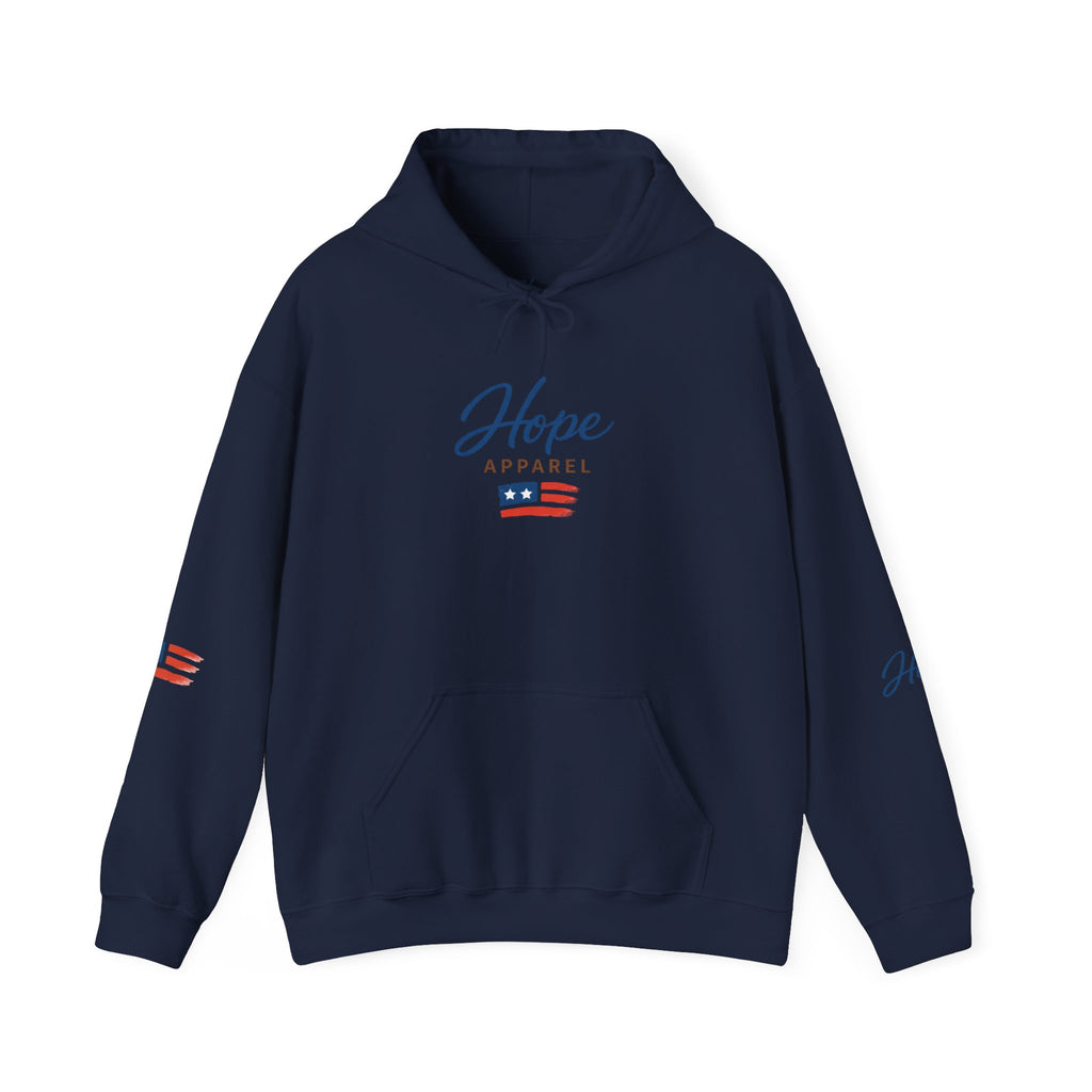 Hope Apparel Patriotic Hoodie — "For Every Kind of American" Flag Design