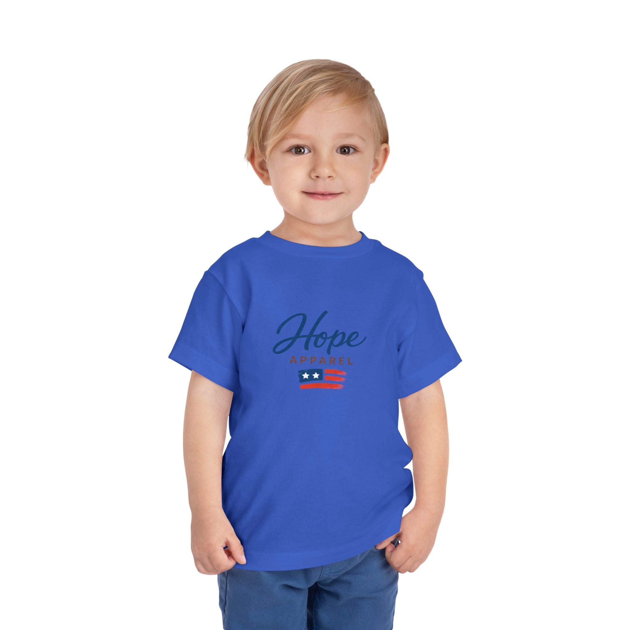Hope Apparel Flag Graphic Toddler Tee | Patriotic Stars Stripes