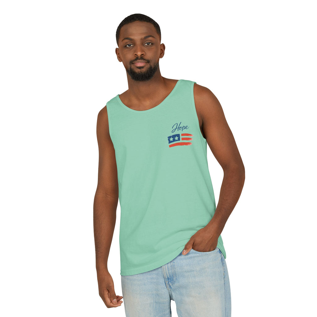 American Flag Brushstroke Tank Top | Hope Patriotic