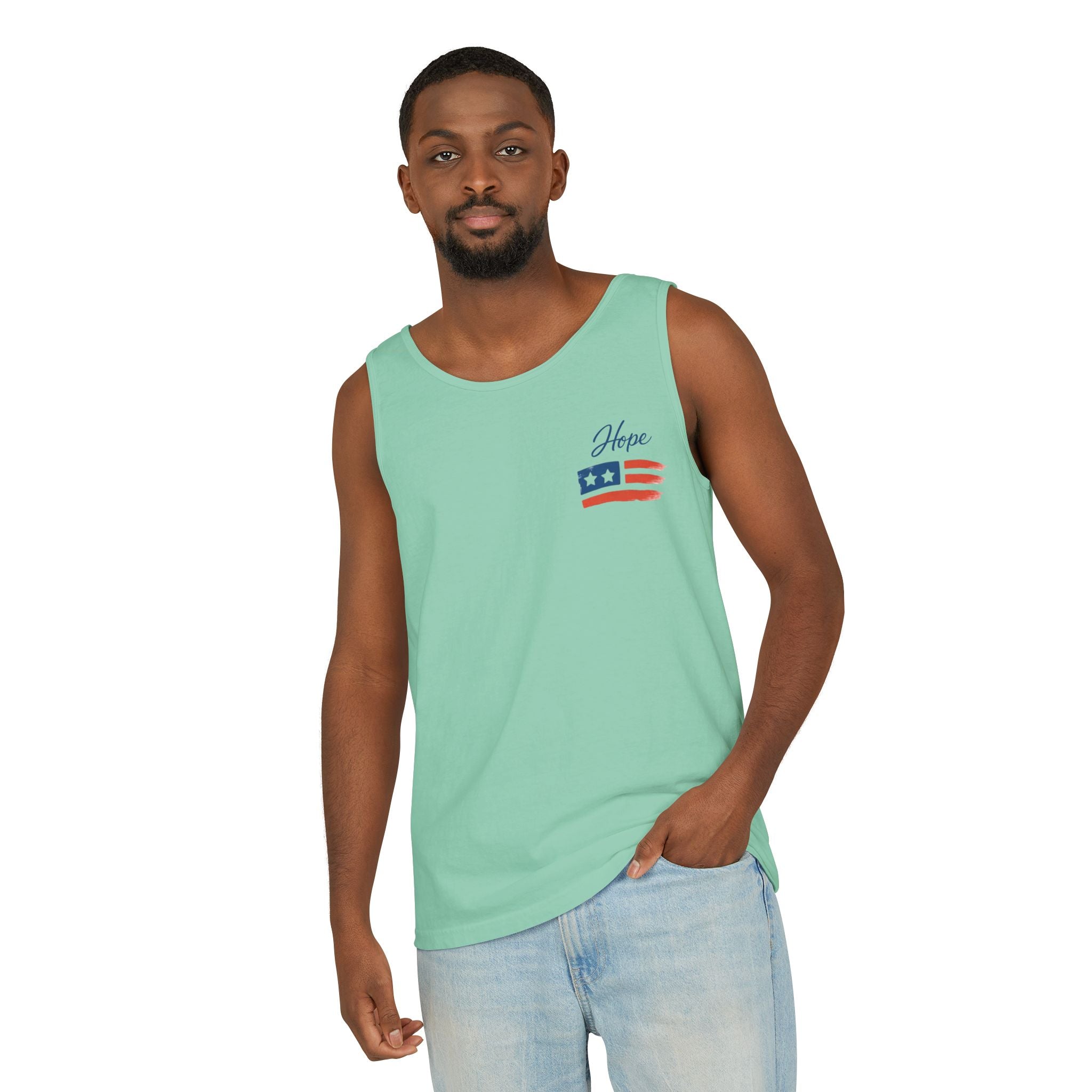 American Flag Brushstroke Tank Top | Hope Patriotic