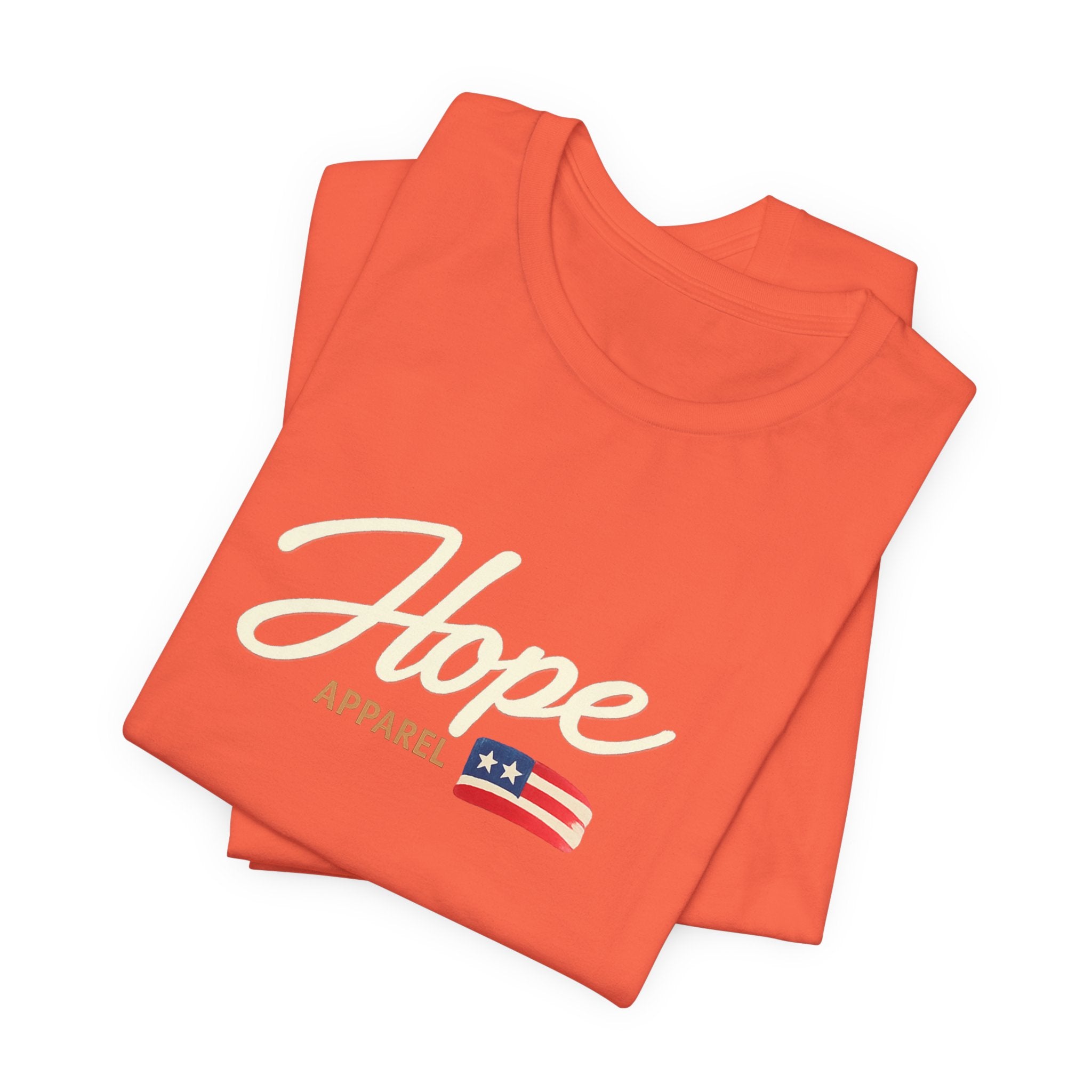 Hope Script Flag tee | American flag brushstroke design