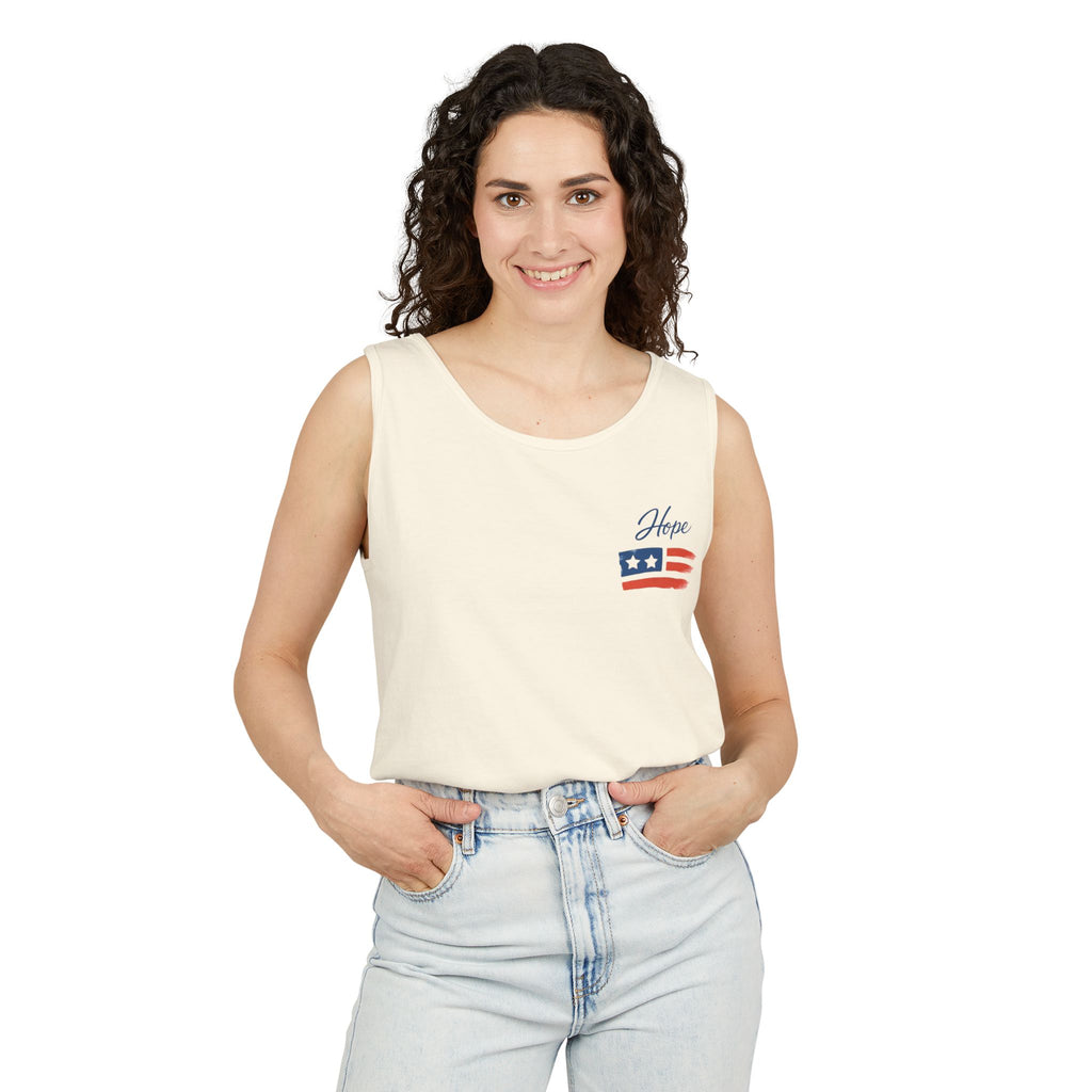 American Flag Brushstroke Tank Top | Hope Patriotic