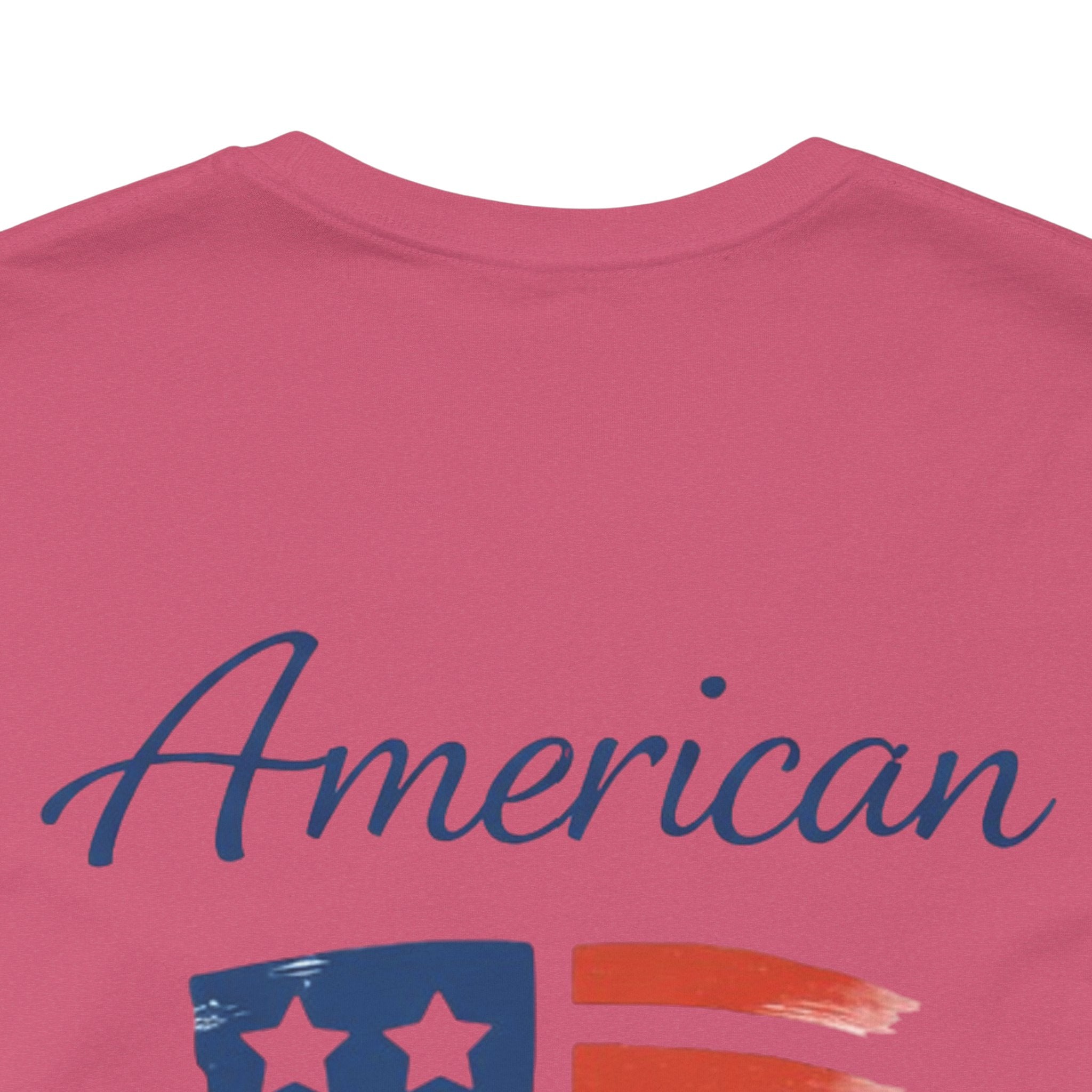Hope Apparel Small Front - American Cursive Back Patriotic Tee - Unisex Jersey Short Sleeve Tee