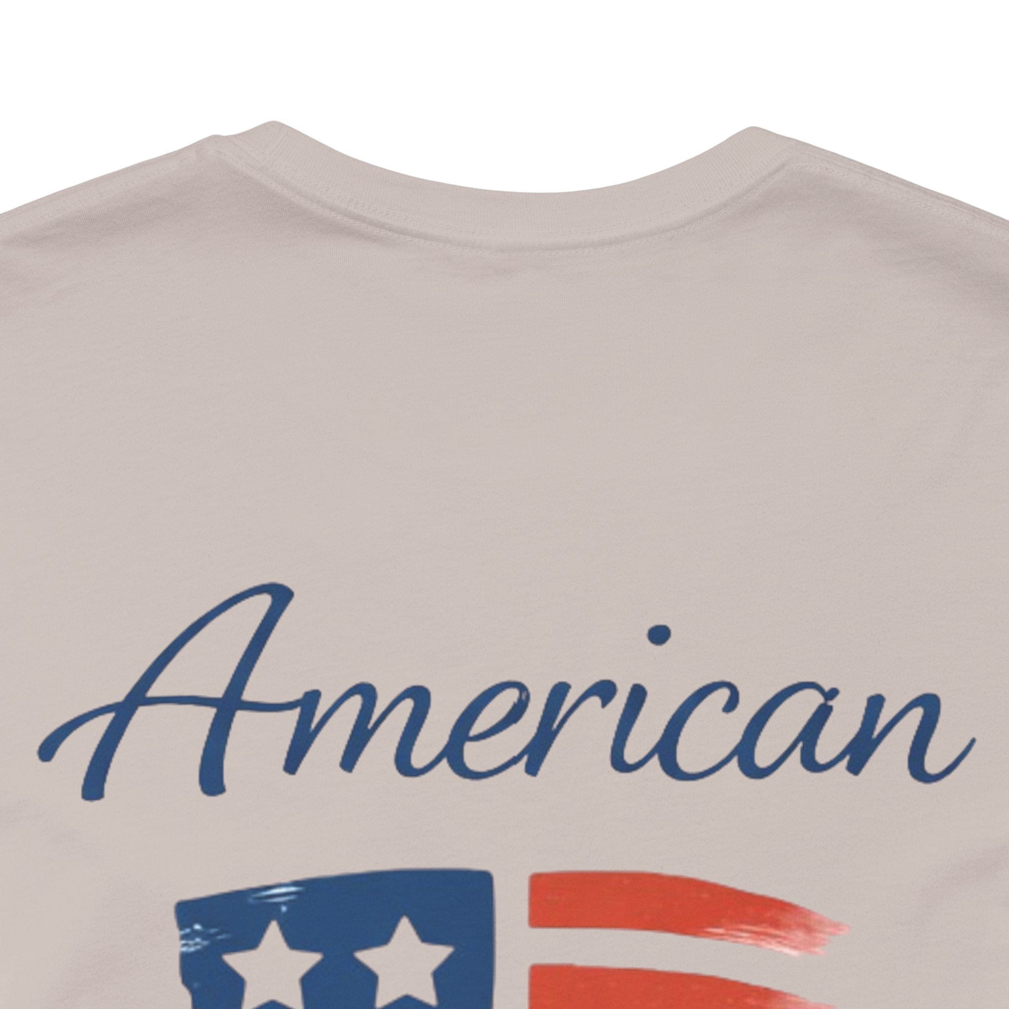 Hope Apparel Small Front - American Cursive Back Patriotic Tee - Unisex Jersey Short Sleeve Tee