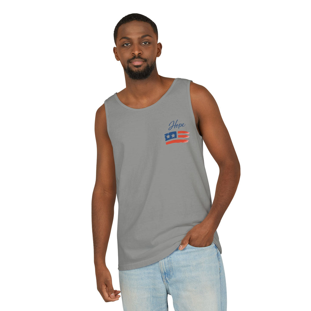 American Flag Brushstroke Tank Top | Hope Patriotic