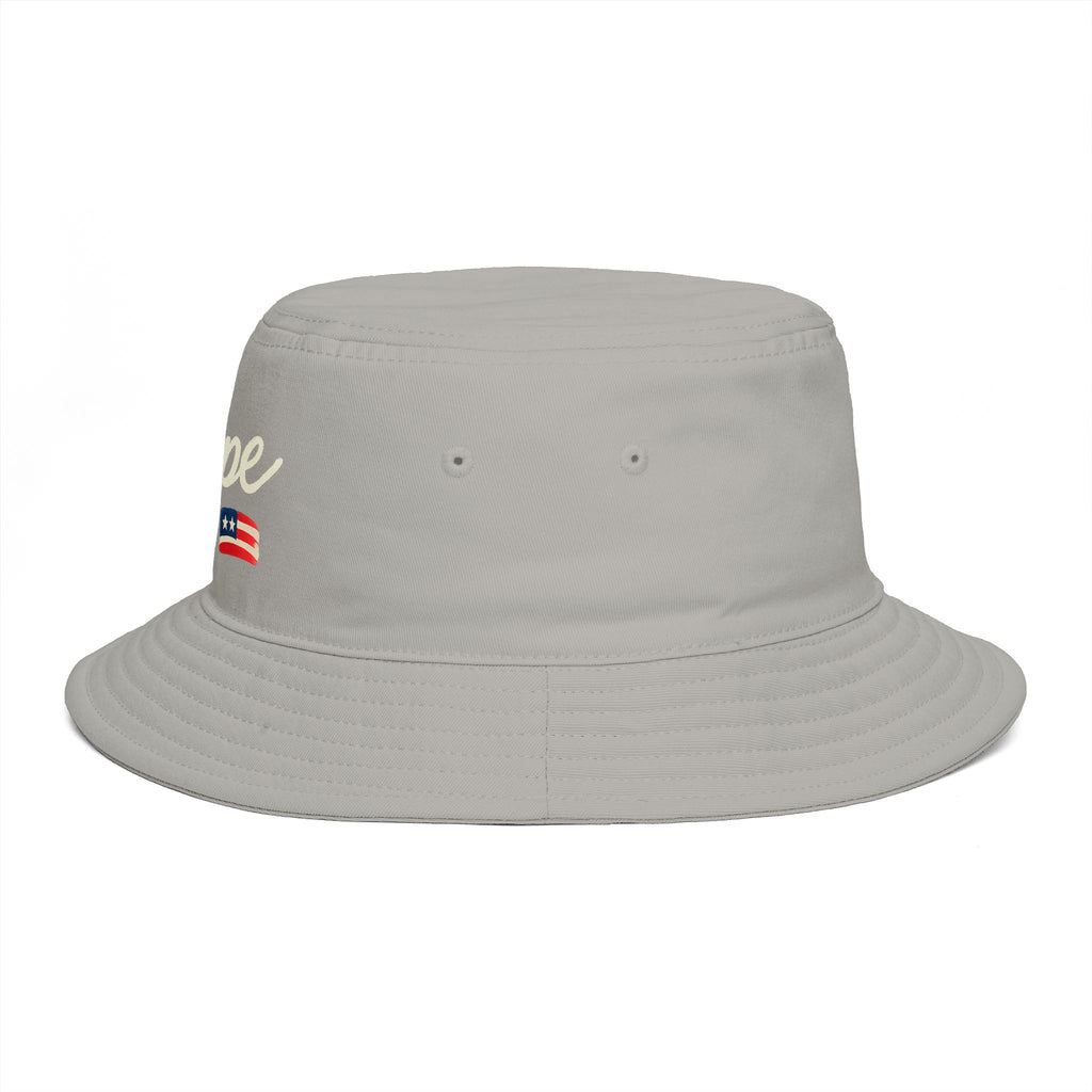 Hope Script with Flag Bucket Hat | Embroidered Logo