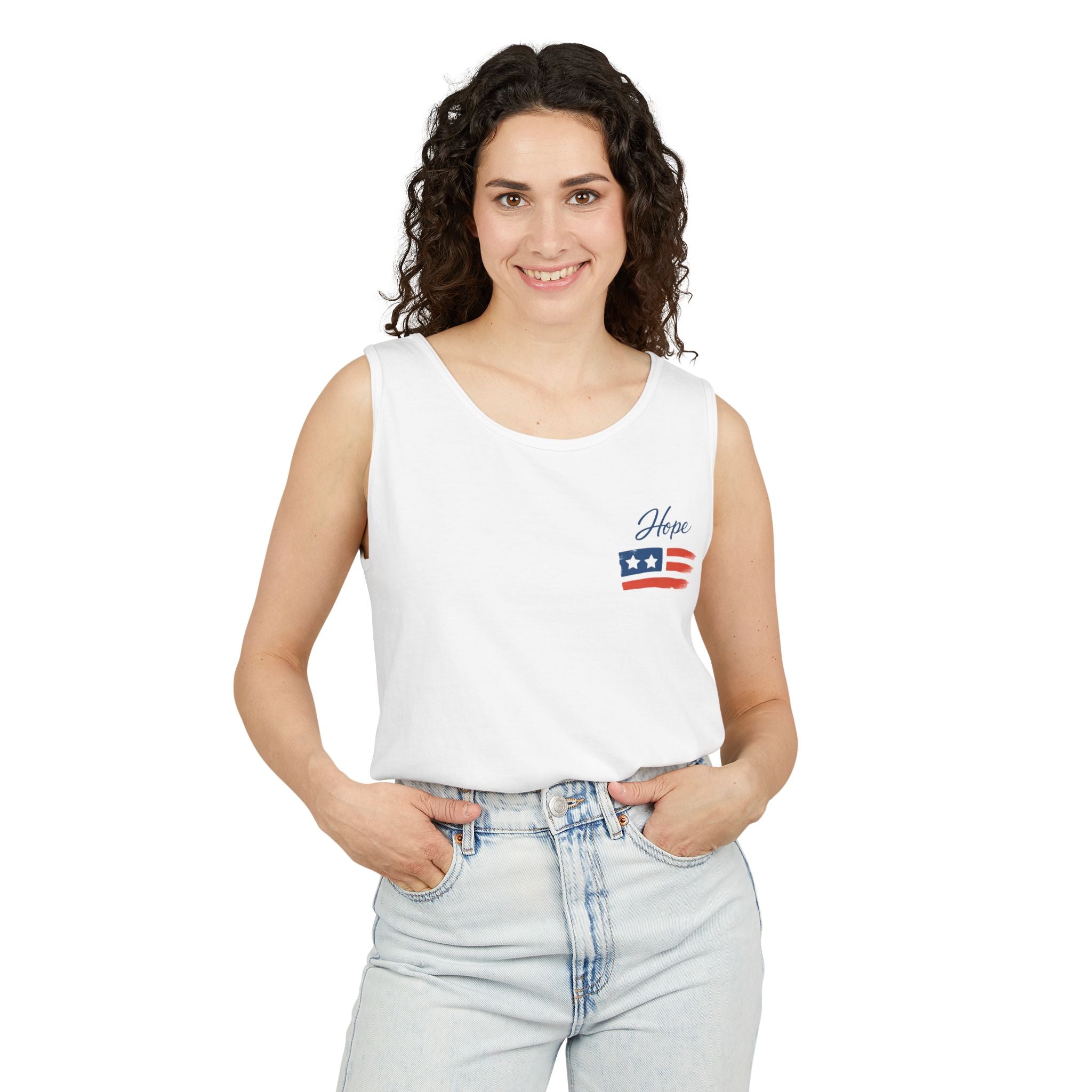 American Flag Brushstroke Tank Top | Hope Patriotic