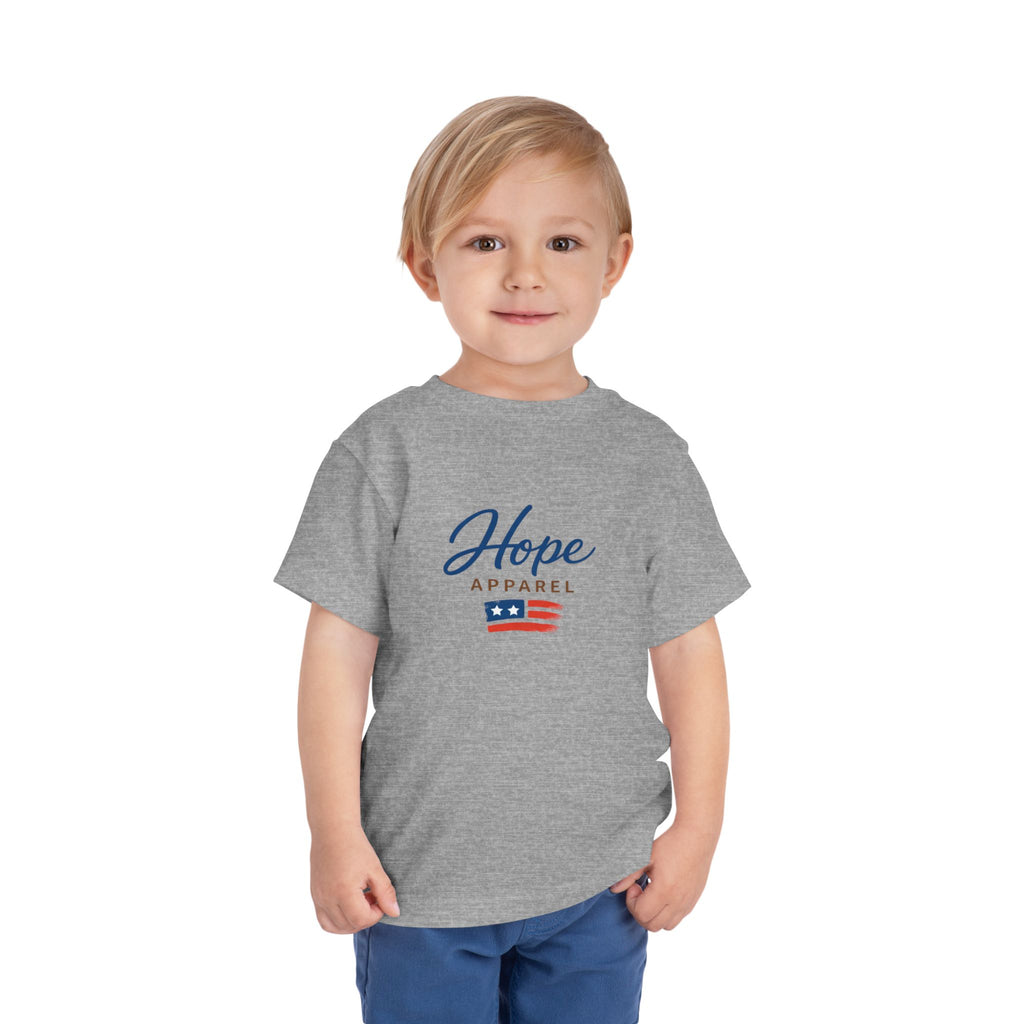 Hope Apparel Flag Graphic Toddler Tee | Patriotic Stars Stripes