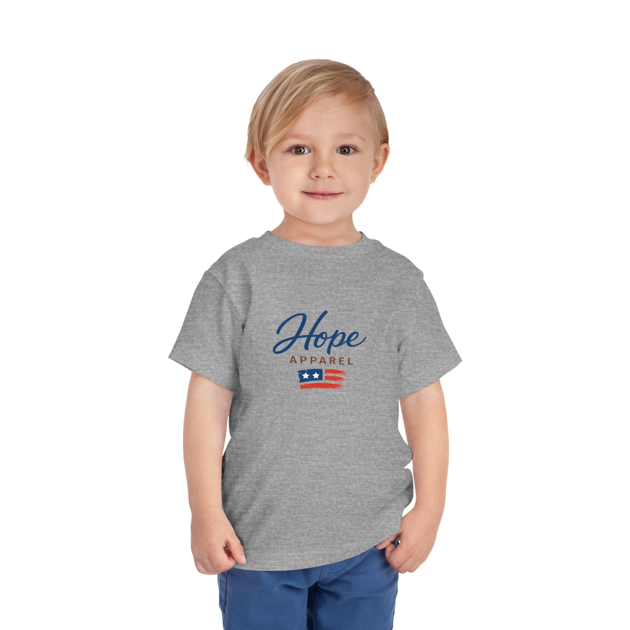Hope Apparel Flag Graphic Toddler Tee | Patriotic Stars Stripes