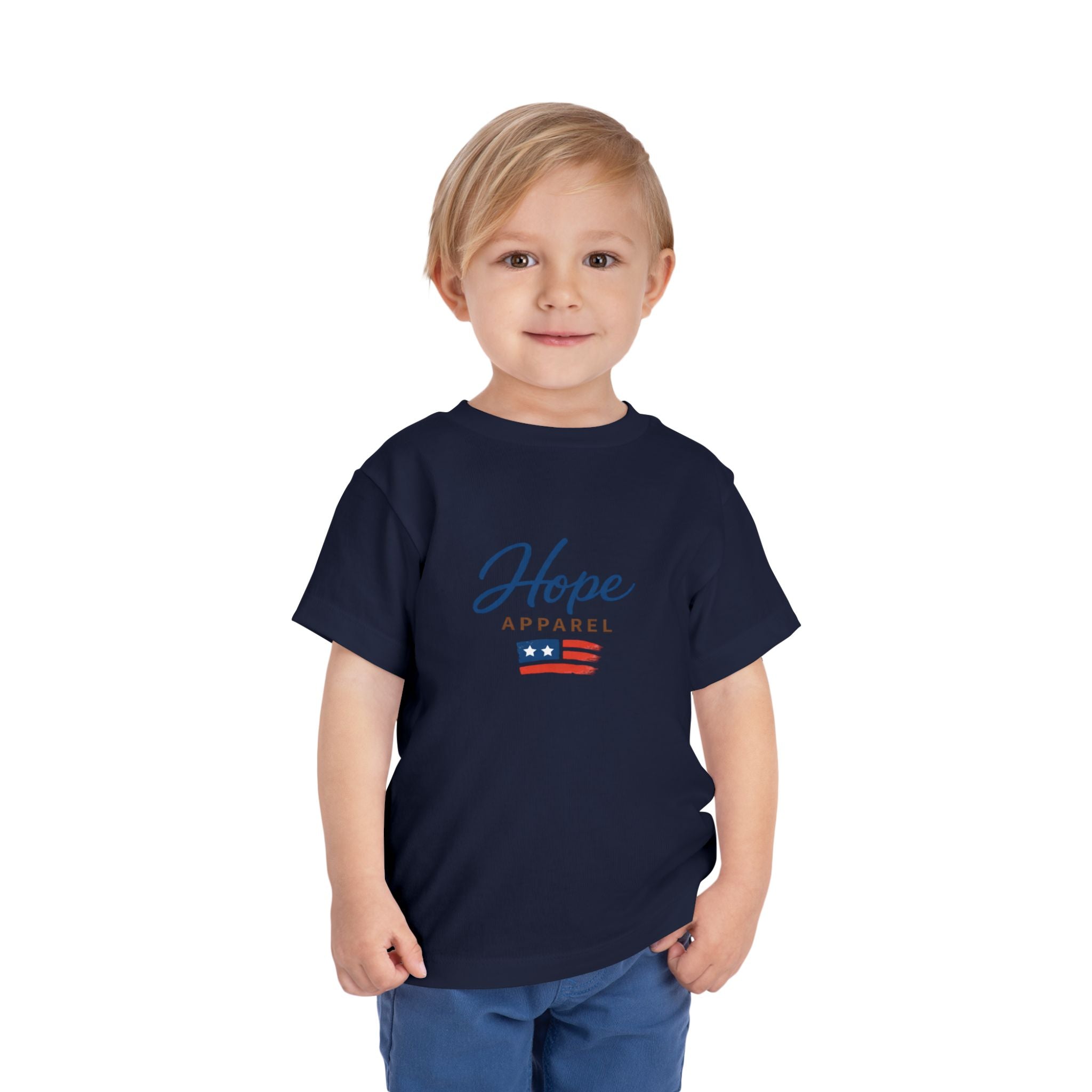 Hope Apparel Flag Graphic Toddler Tee | Patriotic Stars Stripes