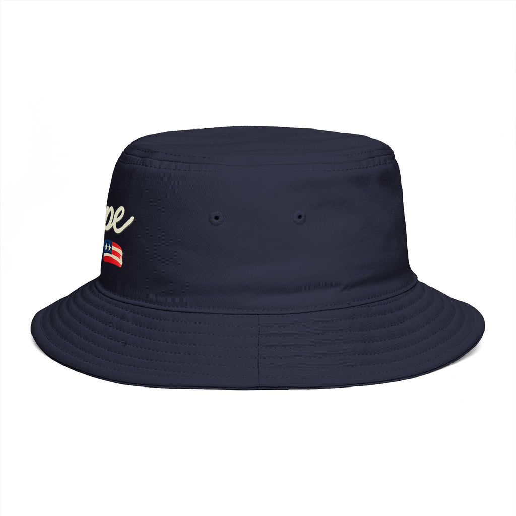 Hope Script with Flag Bucket Hat | Embroidered Logo
