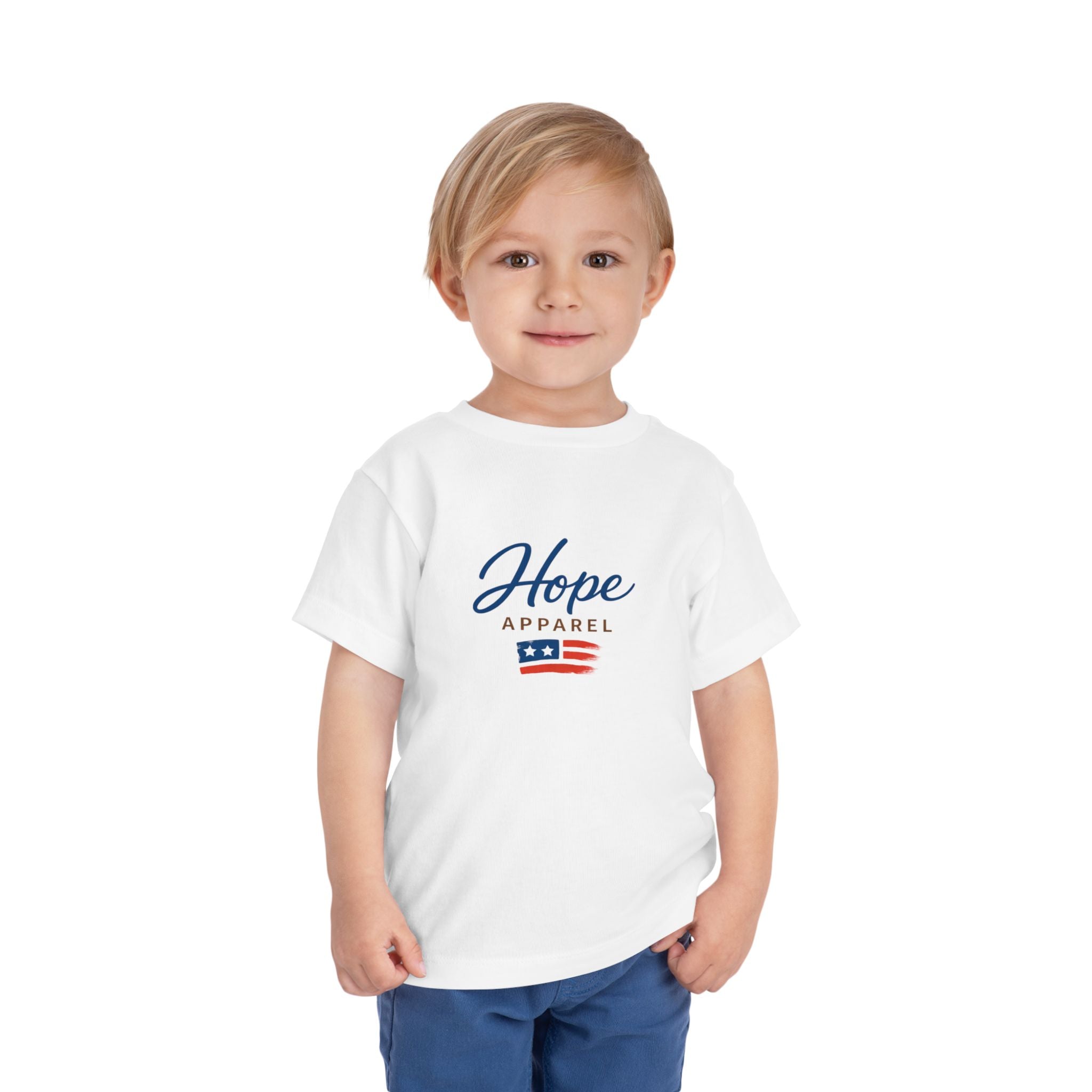 Hope Apparel Flag Graphic Toddler Tee | Patriotic Stars Stripes
