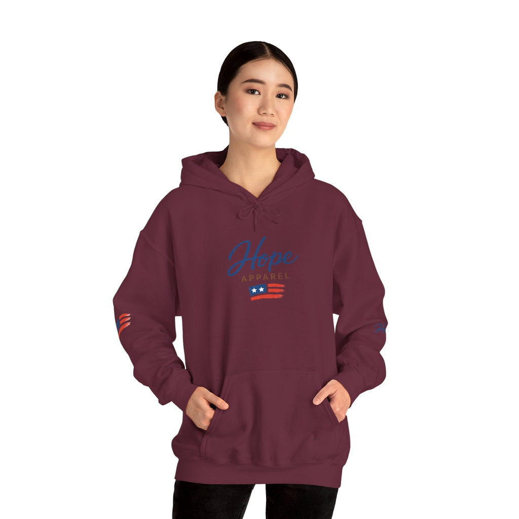 Hope Apparel Patriotic Hoodie — "For Every Kind of American" Flag Design